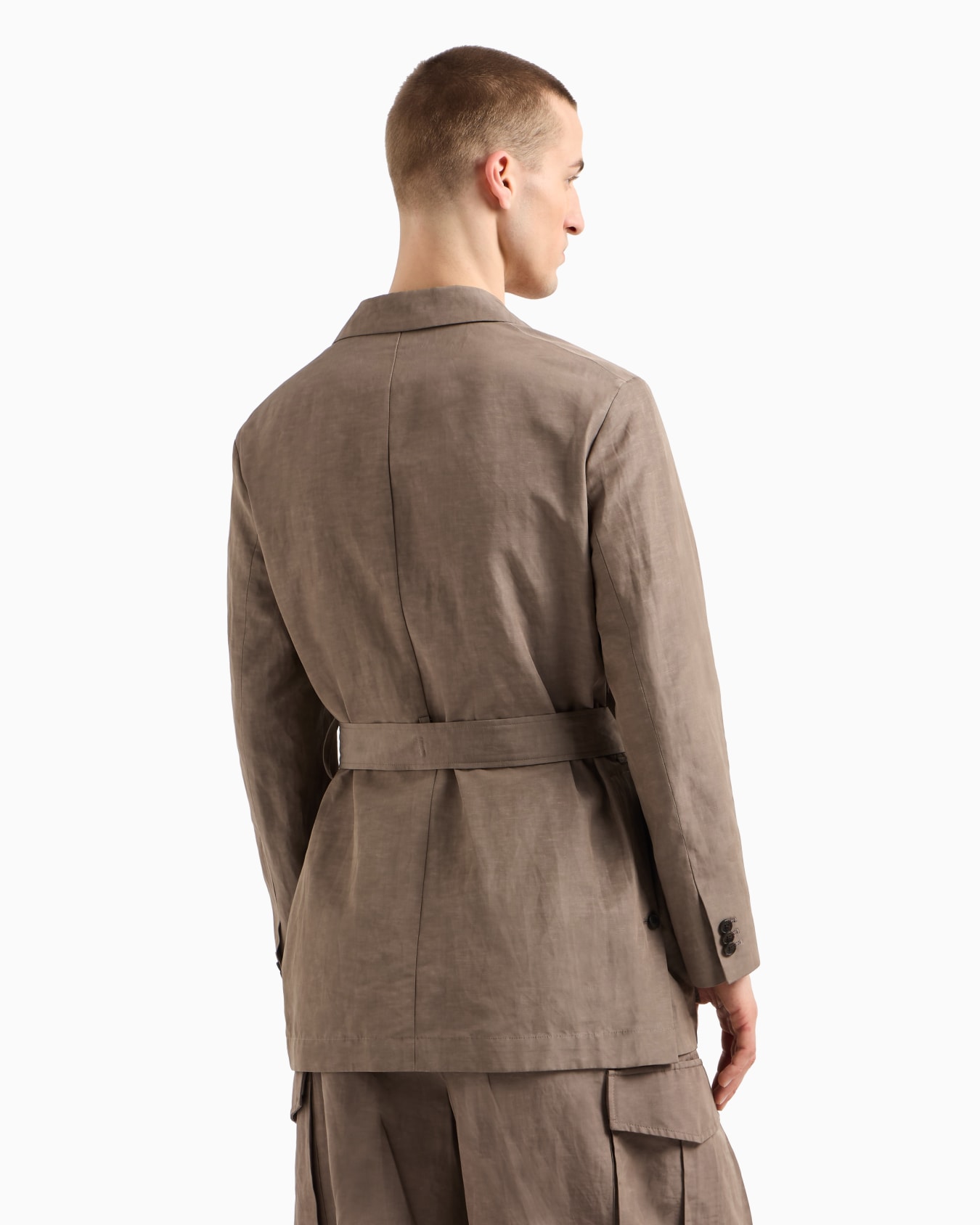Veste saharienne en mélange de lin Diapositive 2