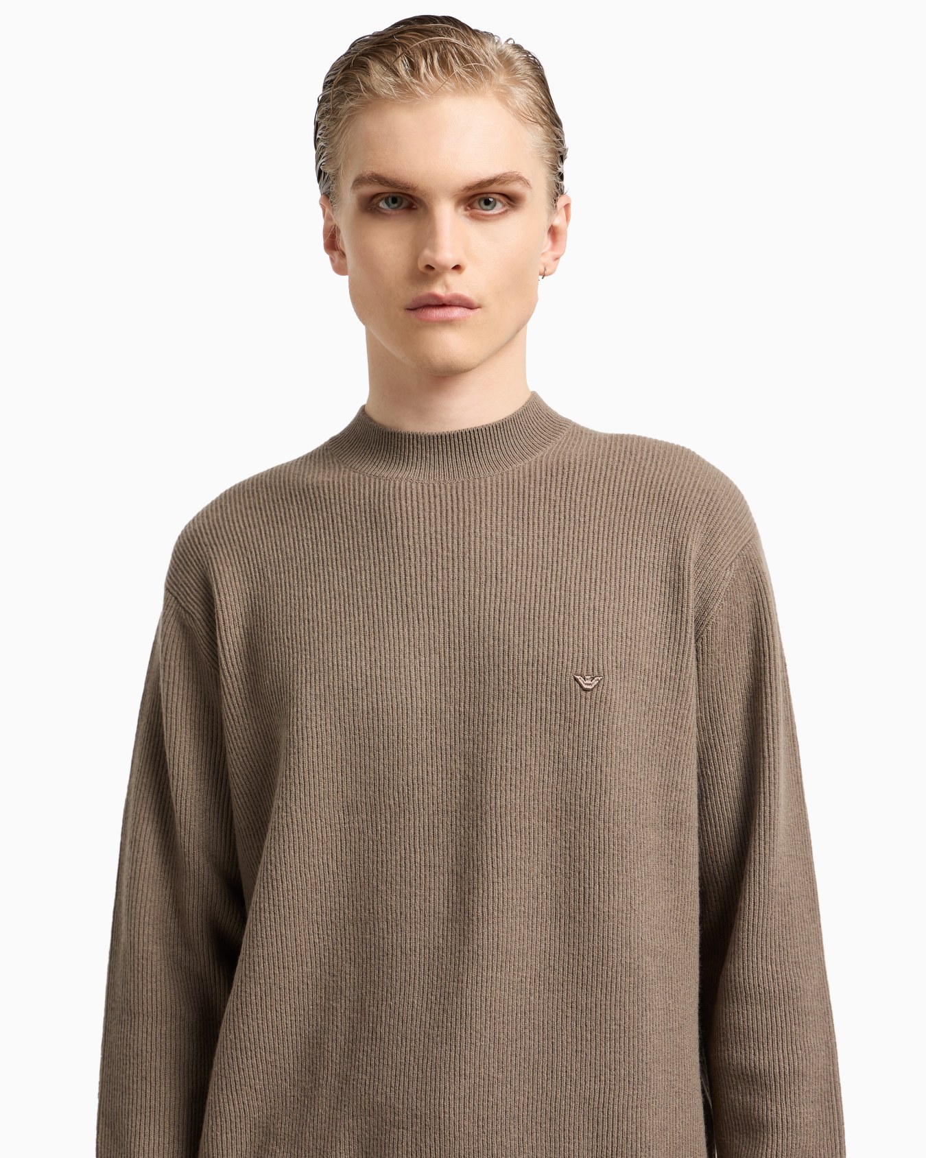 Pull en laine vierge en côtes anglaises Diapositive 5