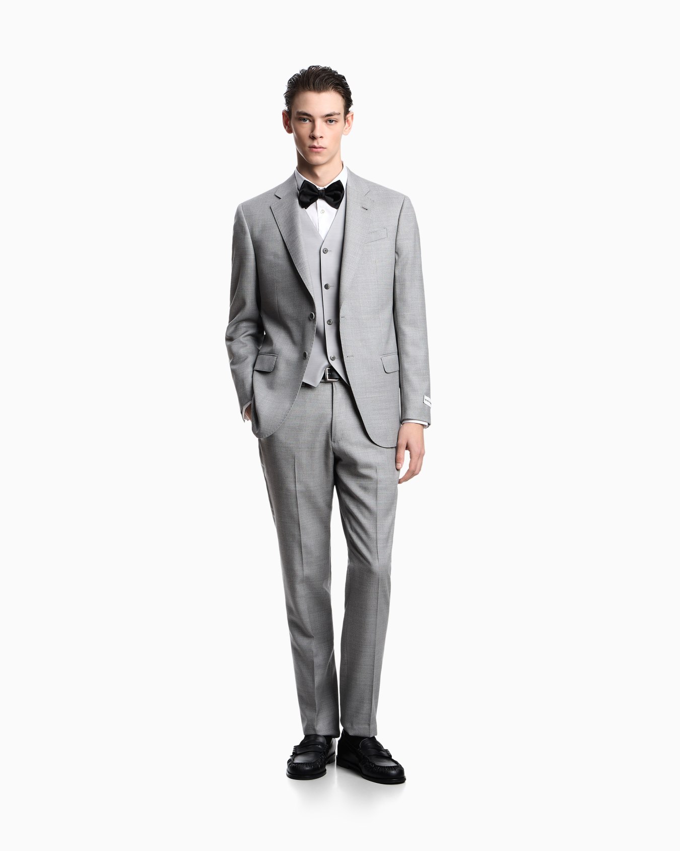 Single-breasted waistcoat in technical wool Slide 1