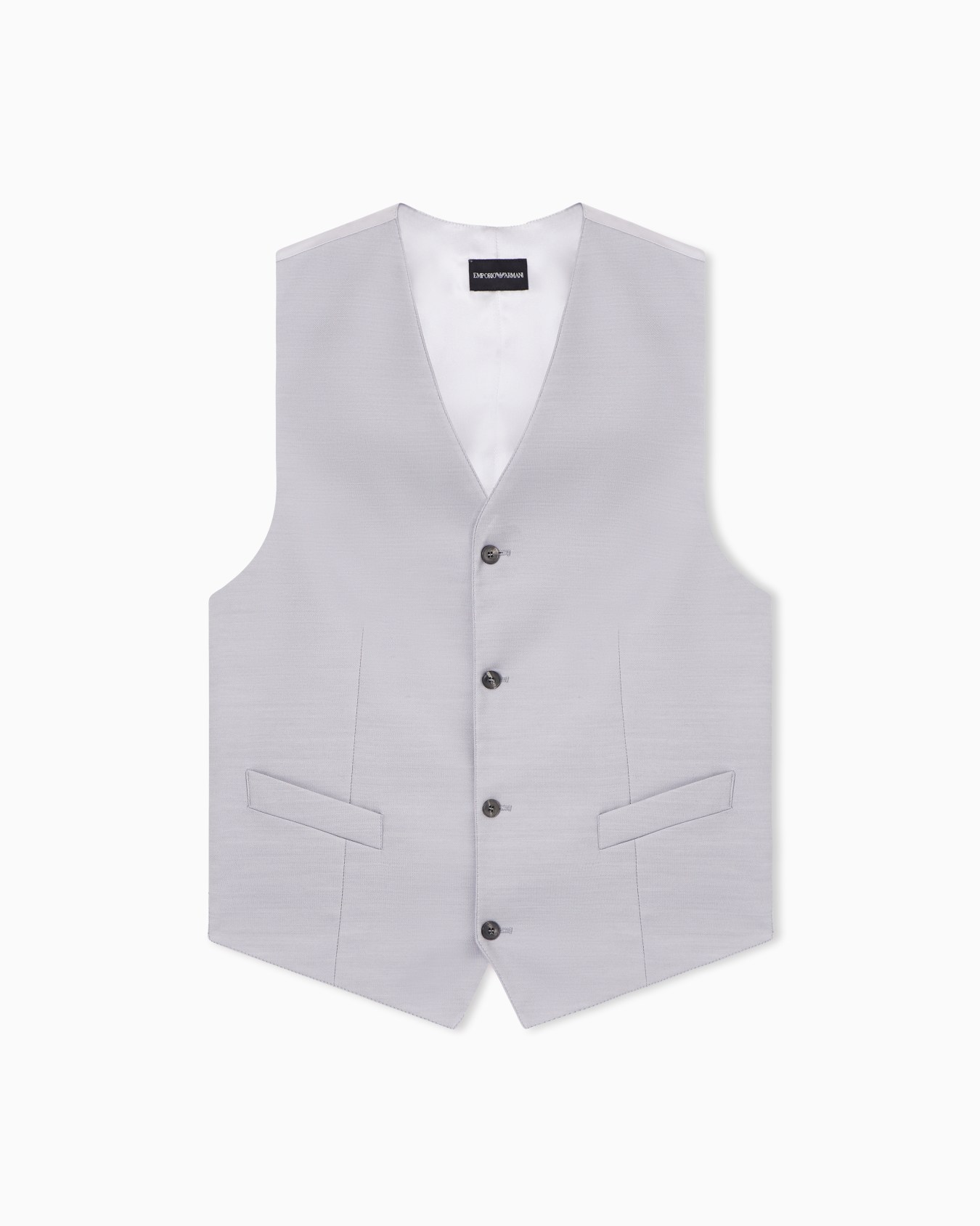 Single-breasted waistcoat in technical wool Slide 0