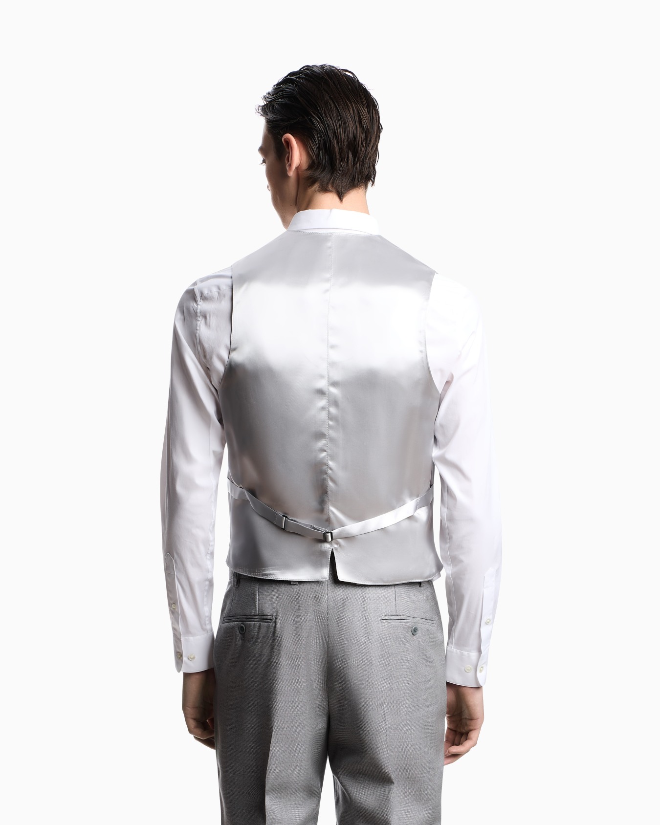Single-breasted waistcoat in technical wool Slide 2