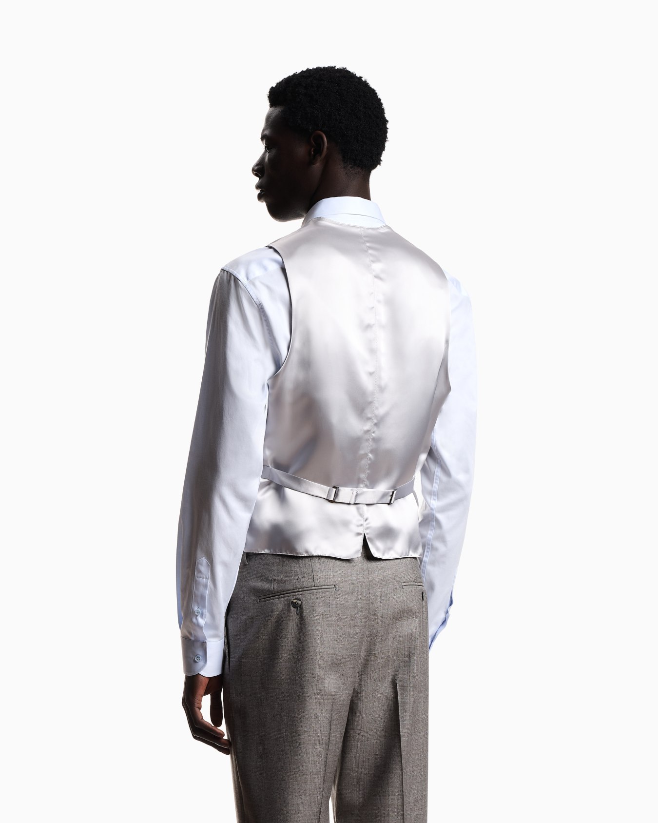 Chaleco de abotonadura sencilla de lana técnica Diapositiva 2