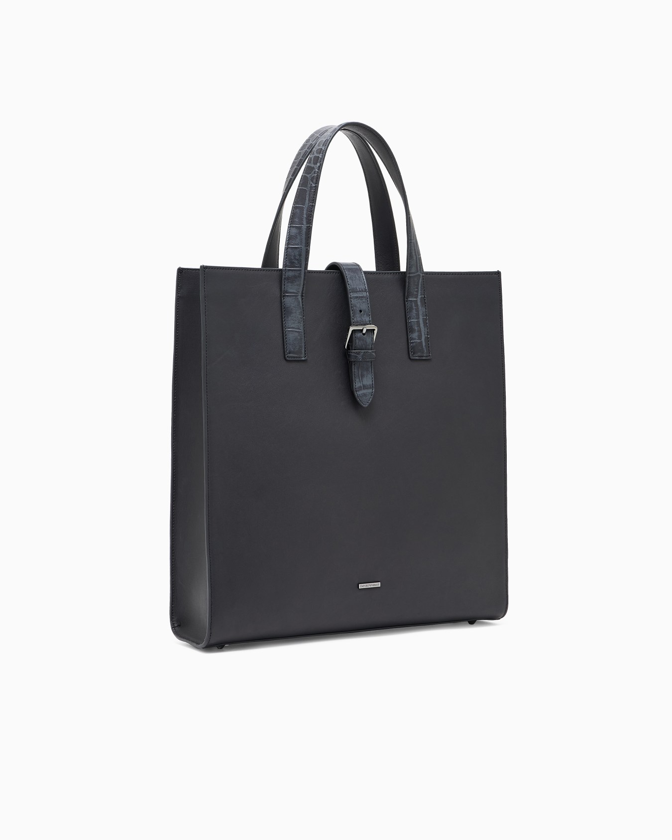 Sac cabas en cuir avec détails à imprimé crocodile Diapositive 1