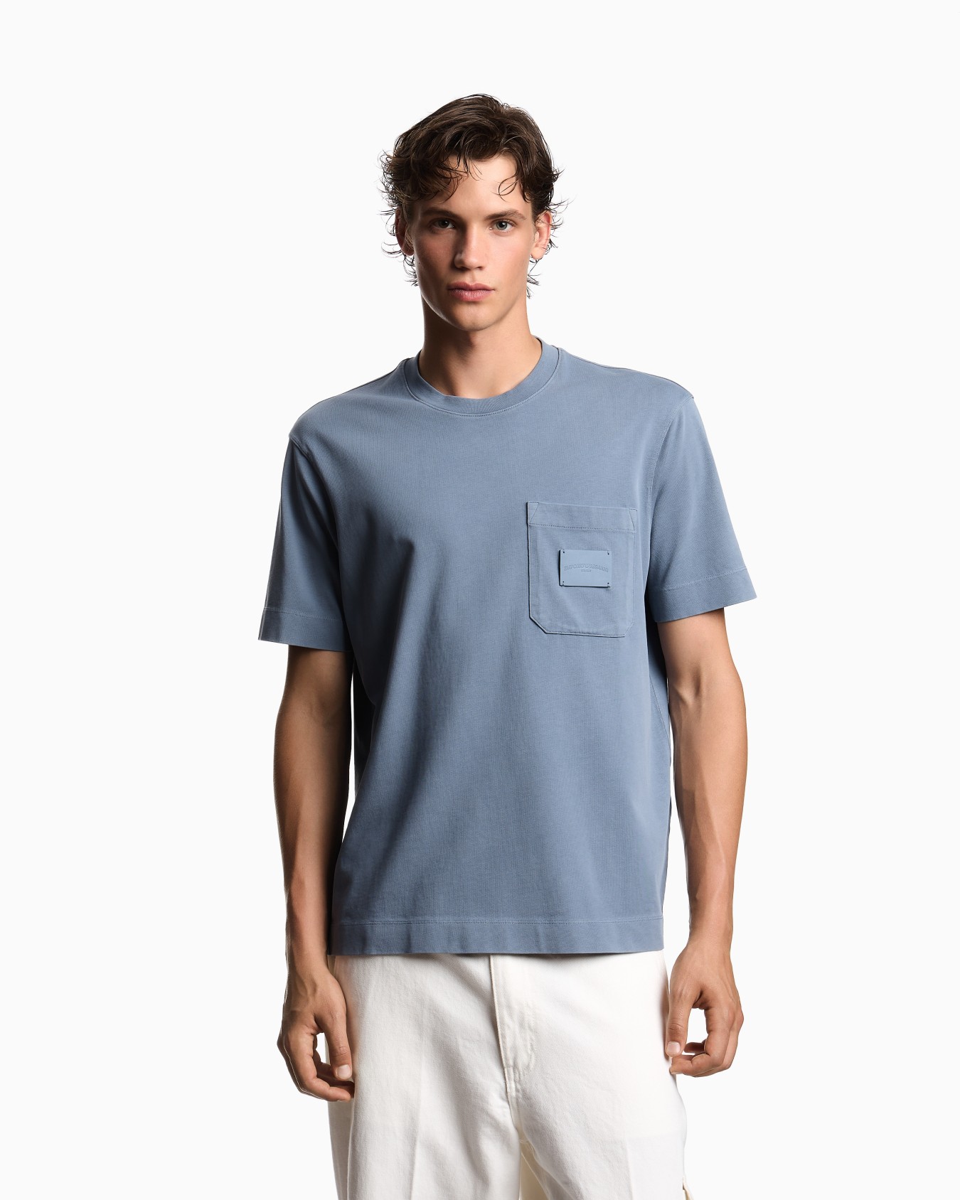 ASV jersey T-shirt with leather logo patch Slide 3