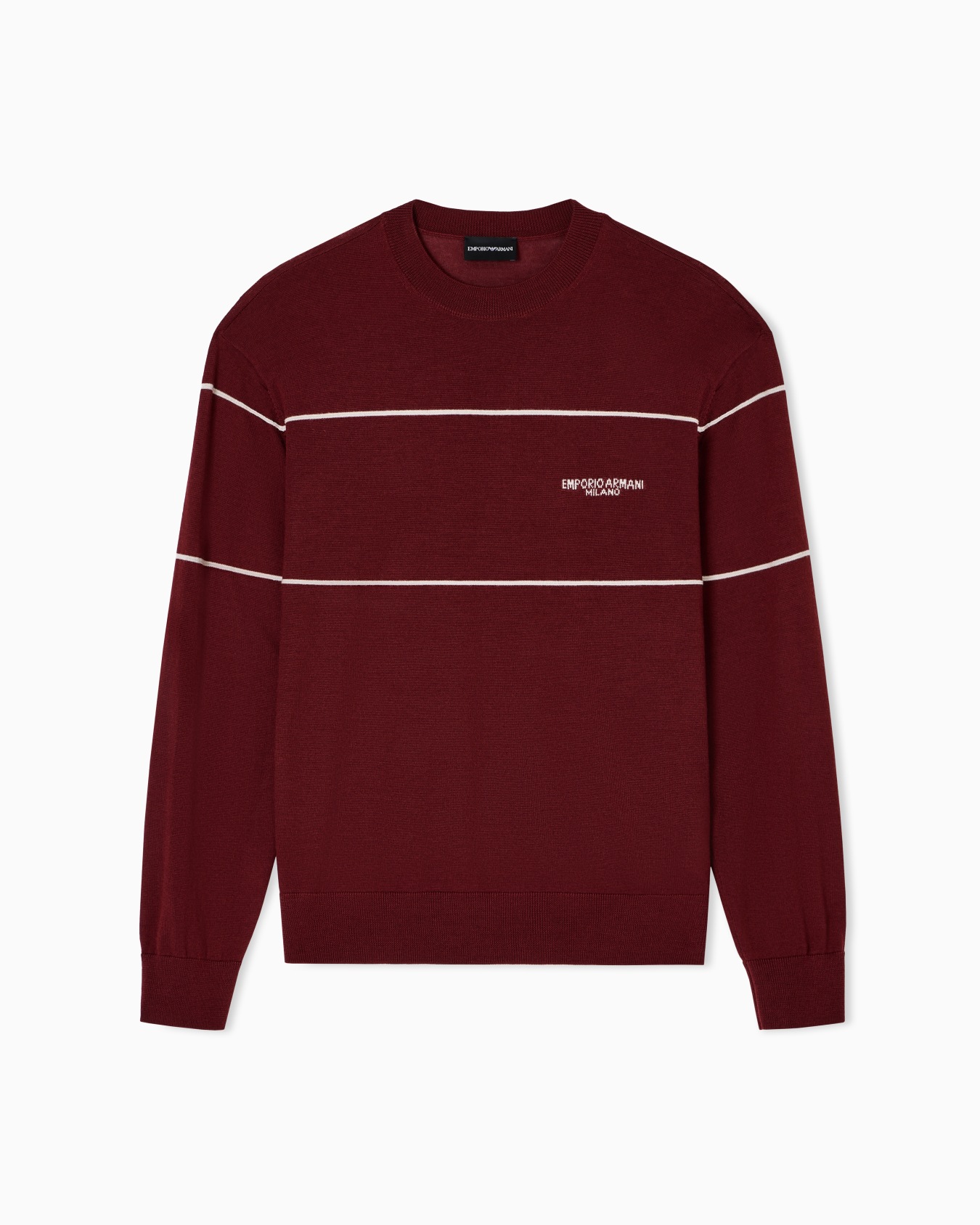 Pull en laine vierge avec logo jacquard Diapositive 0