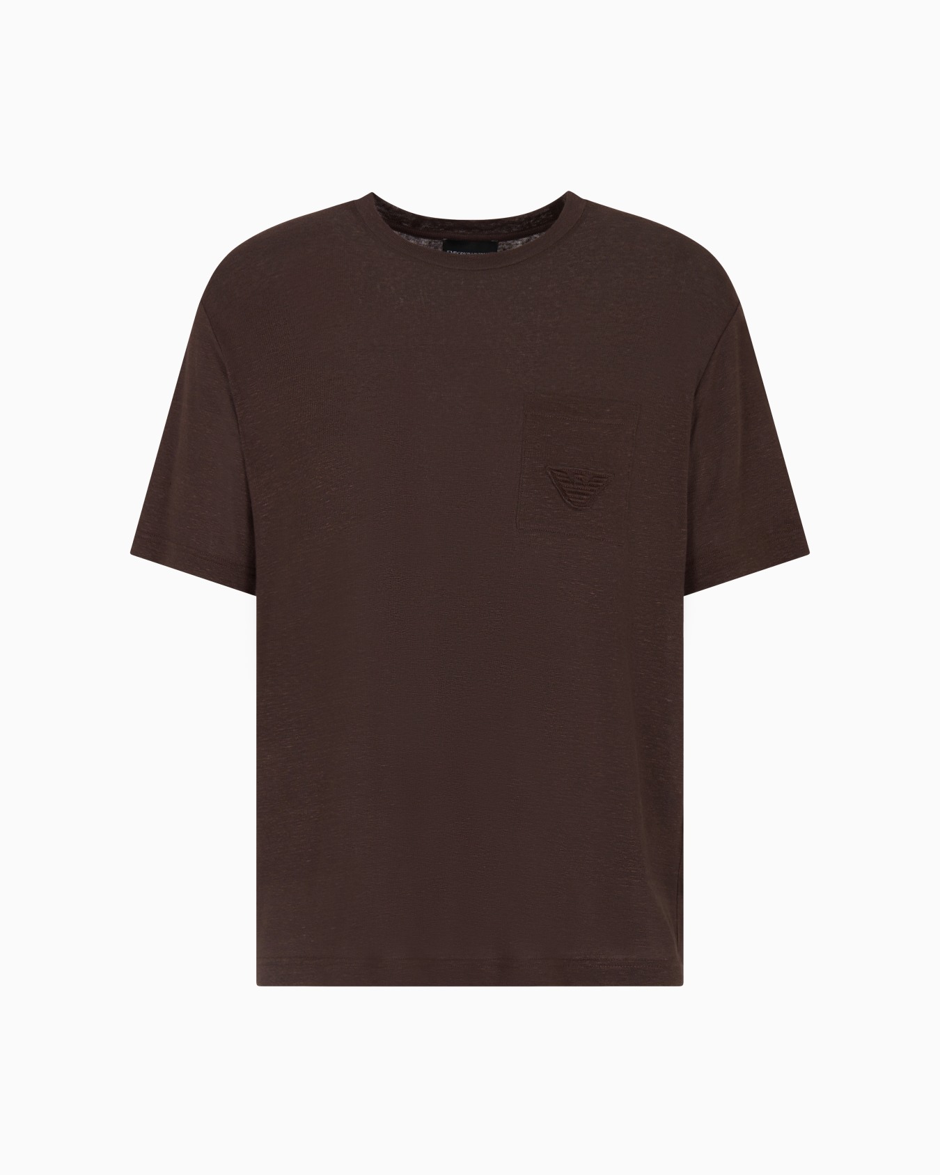 Tシャツ リネン イーグル刺繍パッチ スライドする 0