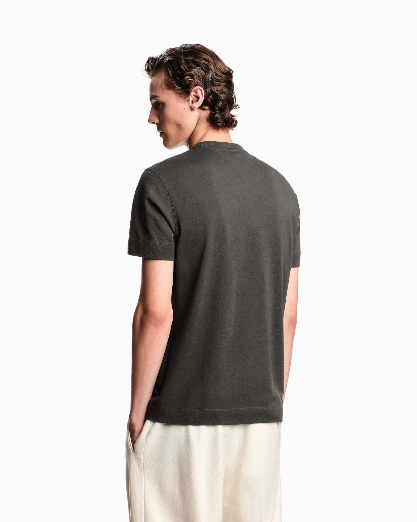 T-shirt en jersey piqué avec écusson aigle Diapositive 2