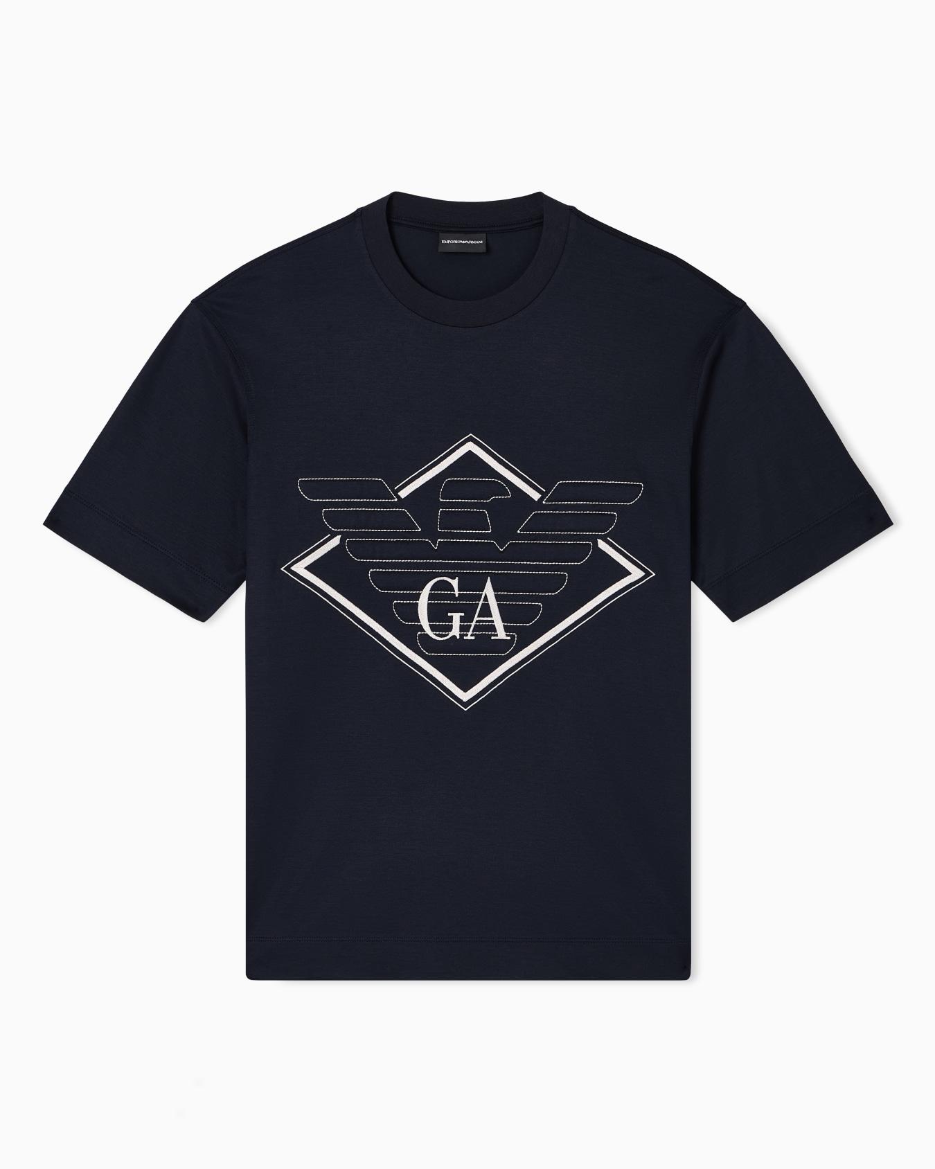 ASV Lyocell-blend jersey T-shirt with oversized eagle embroidery Slide 0