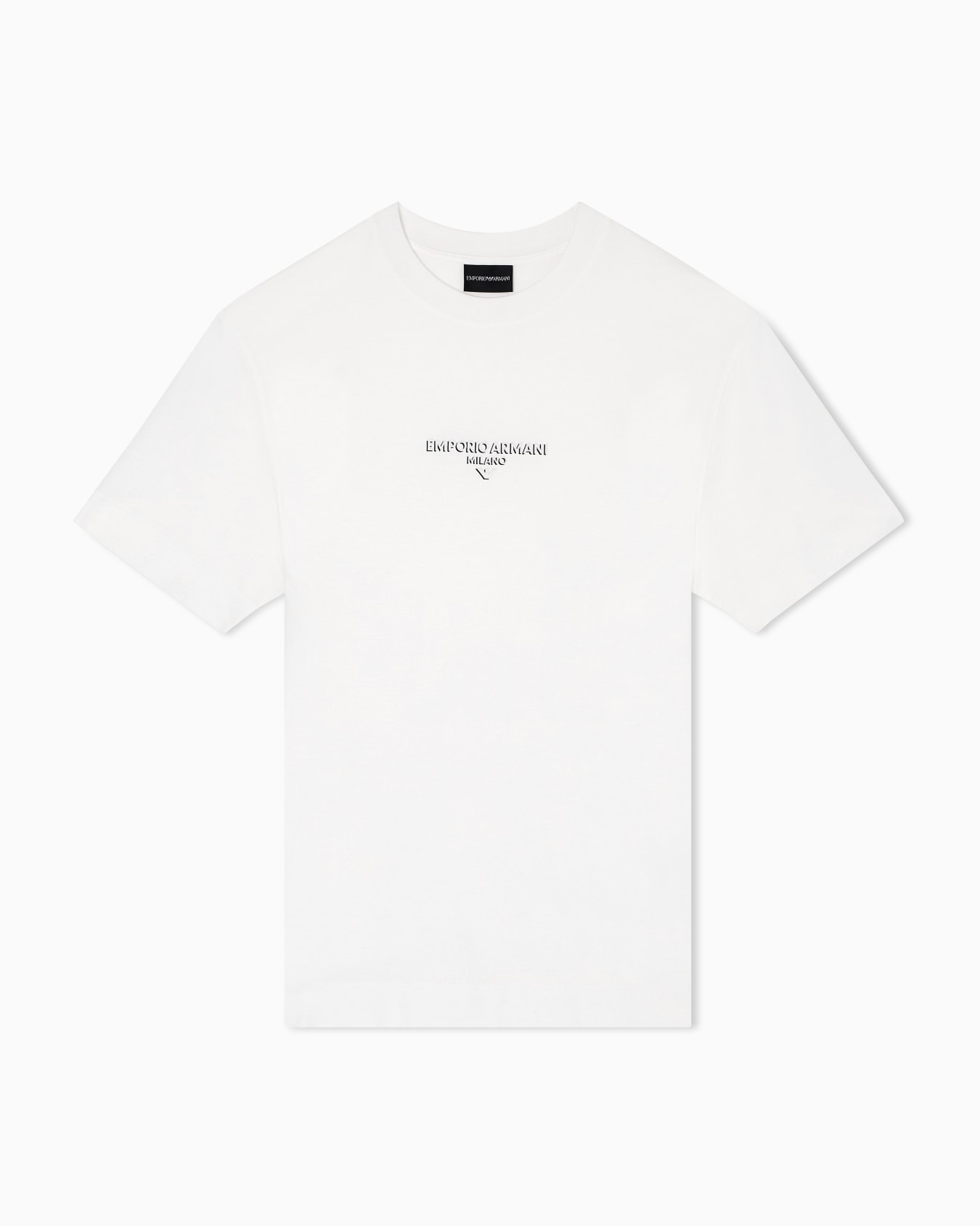 Lyocell blend jersey T-shirt with 3D-effect logo Slide 0