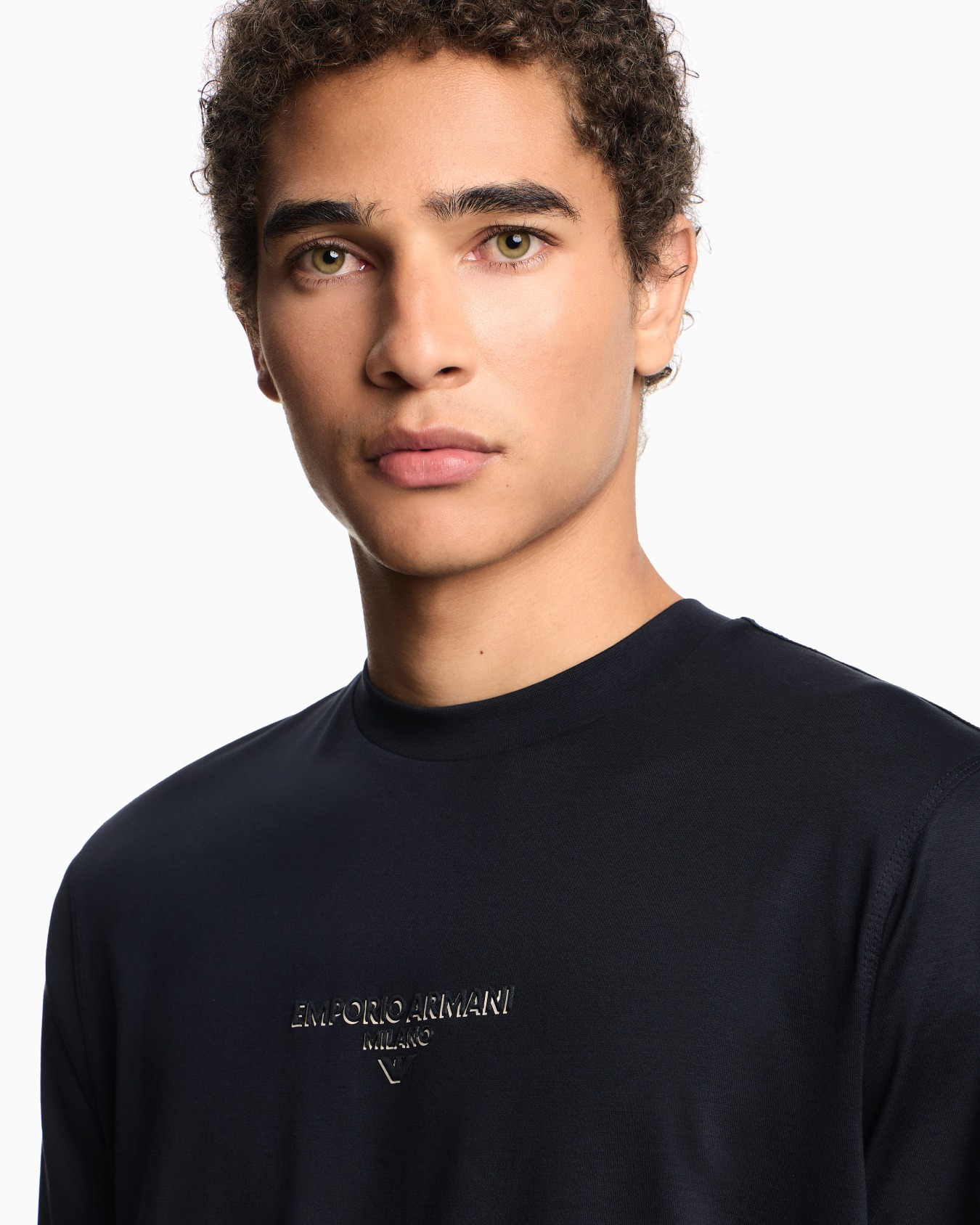 Lyocell blend jersey T-shirt with 3D-effect logo Slide 5