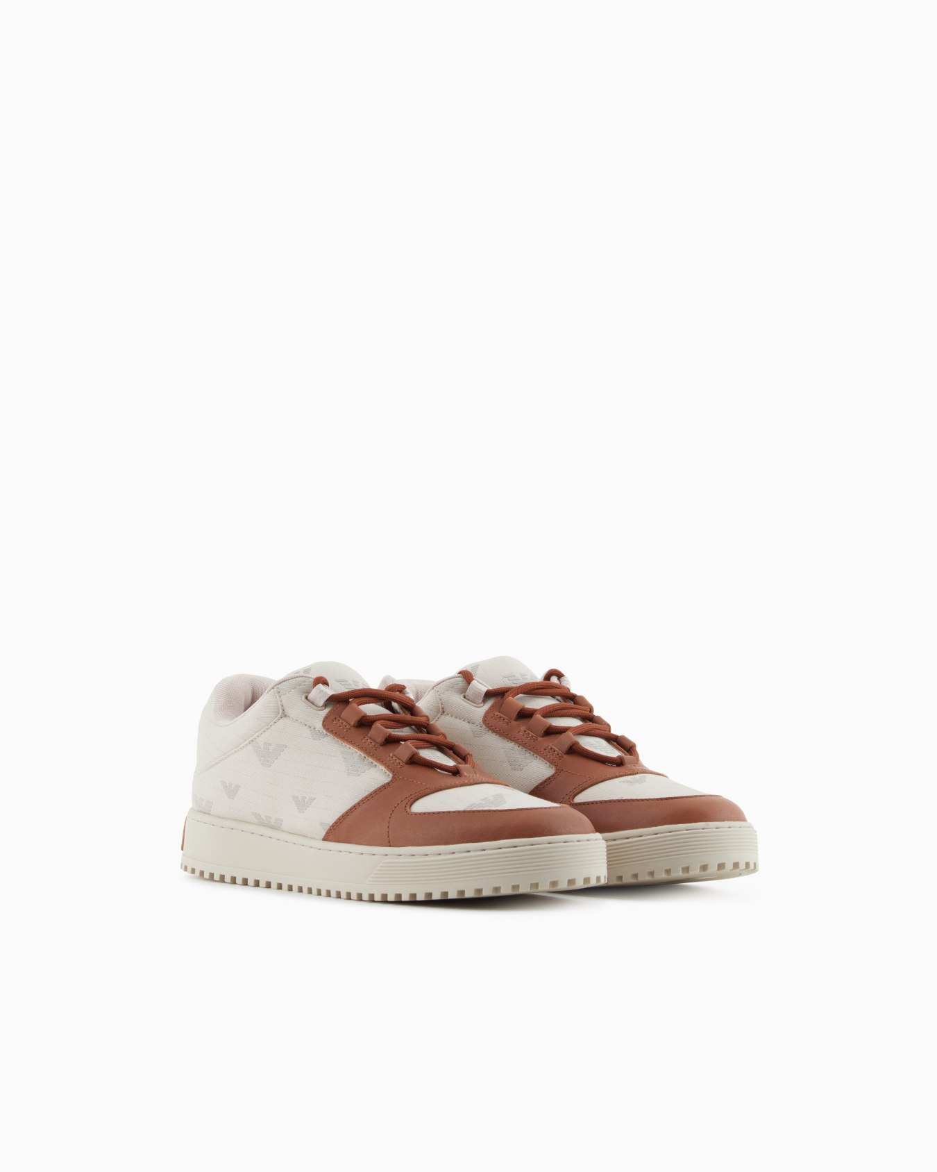Canvas sneakers with all-over eagles Slide 1