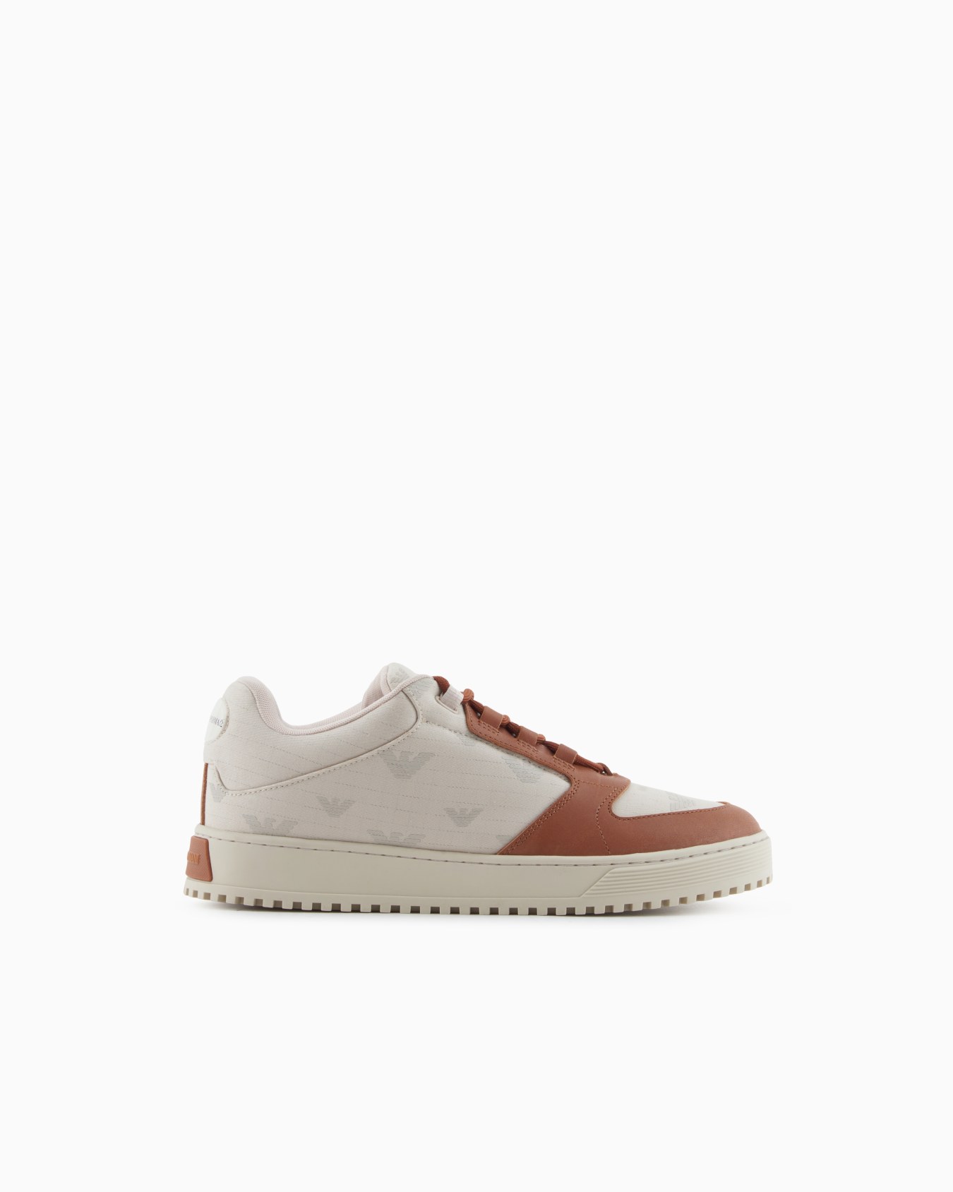 Canvas sneakers with all-over eagles Slide 0