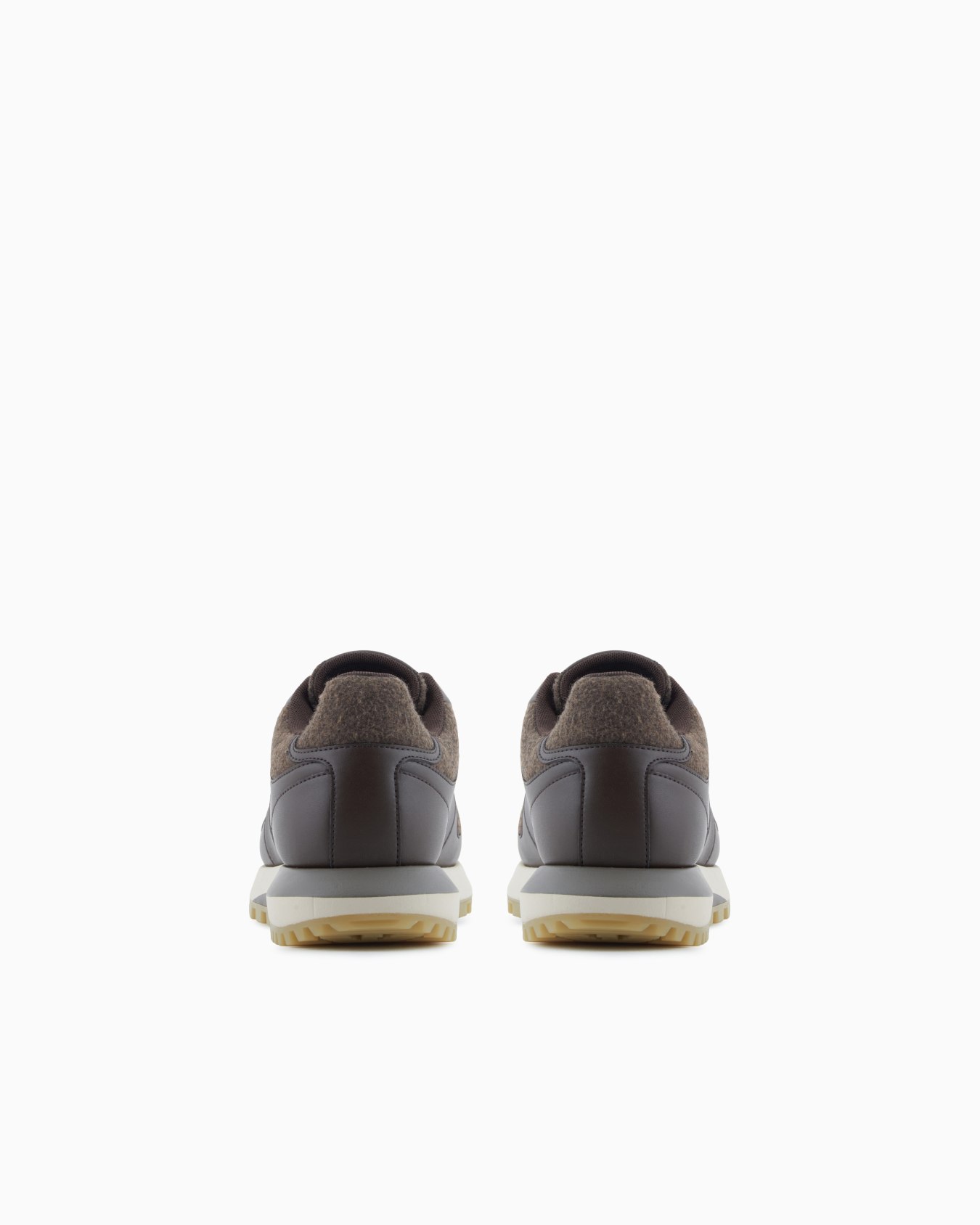 Leather sneakers with felt details Slide 3