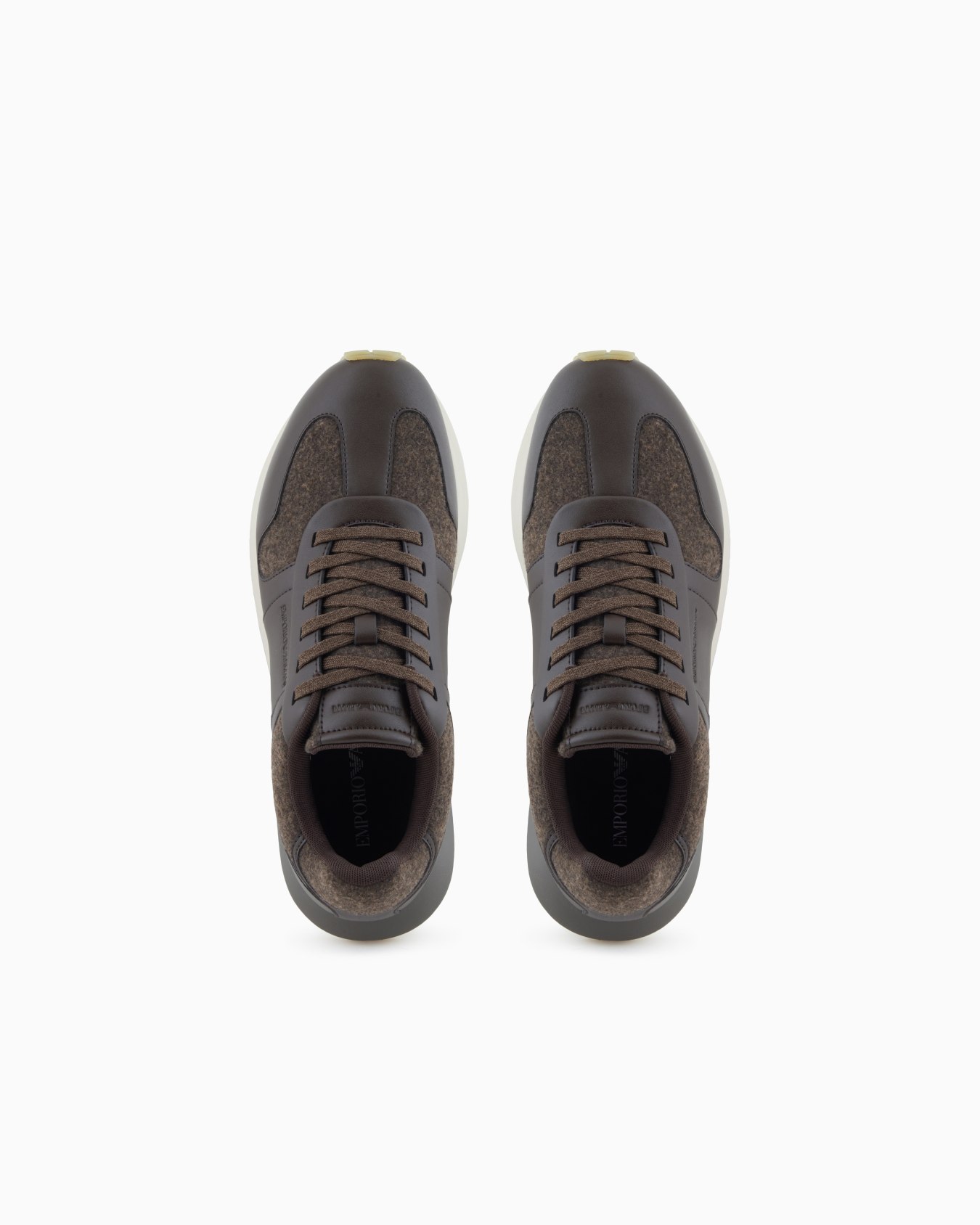 Leather sneakers with felt details Slide 2
