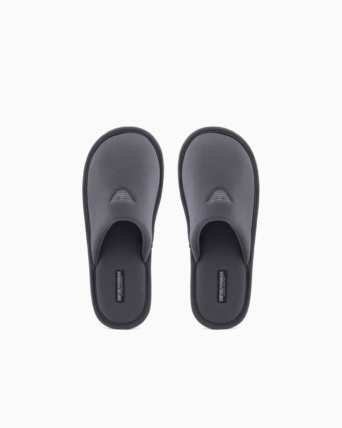 Pantuflas de sarga con águila bordada Diapositiva 2