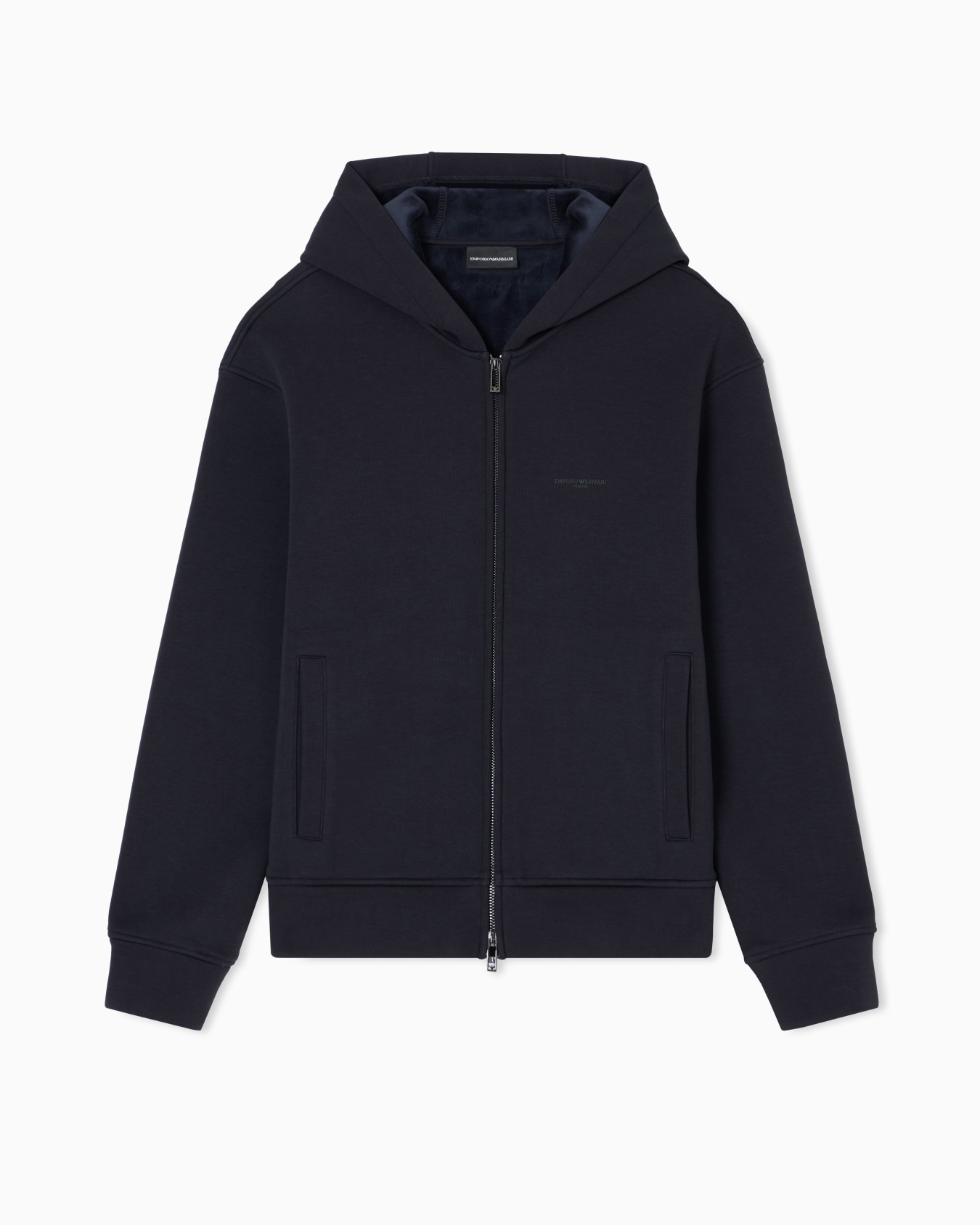 ASV Sweatshirt mit Reißverschluss und Kapuze, gefertigt aus einer Lyocell-Mischung aus gebondetem Jersey Folie 0
