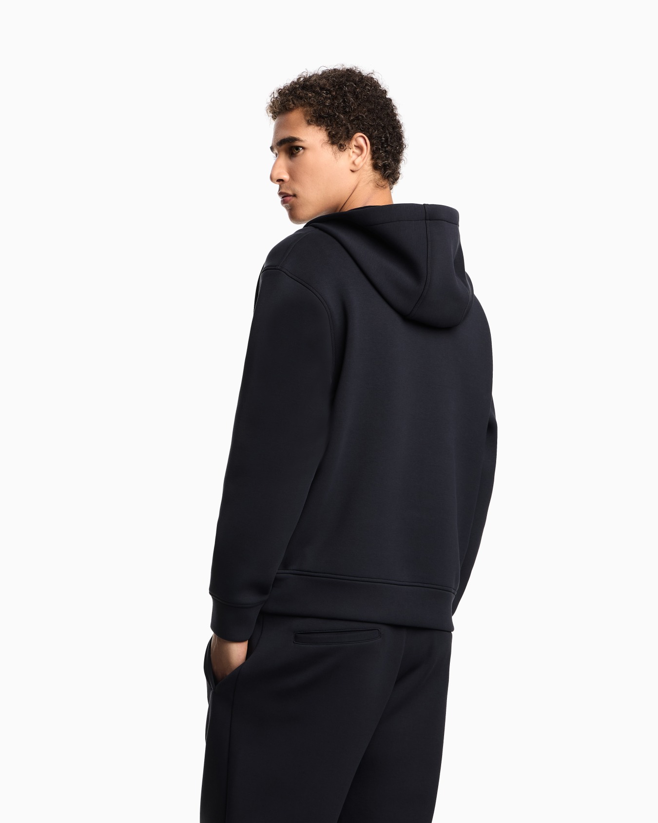 ASV Sweatshirt mit Reißverschluss und Kapuze, gefertigt aus einer Lyocell-Mischung aus gebondetem Jersey Folie 3