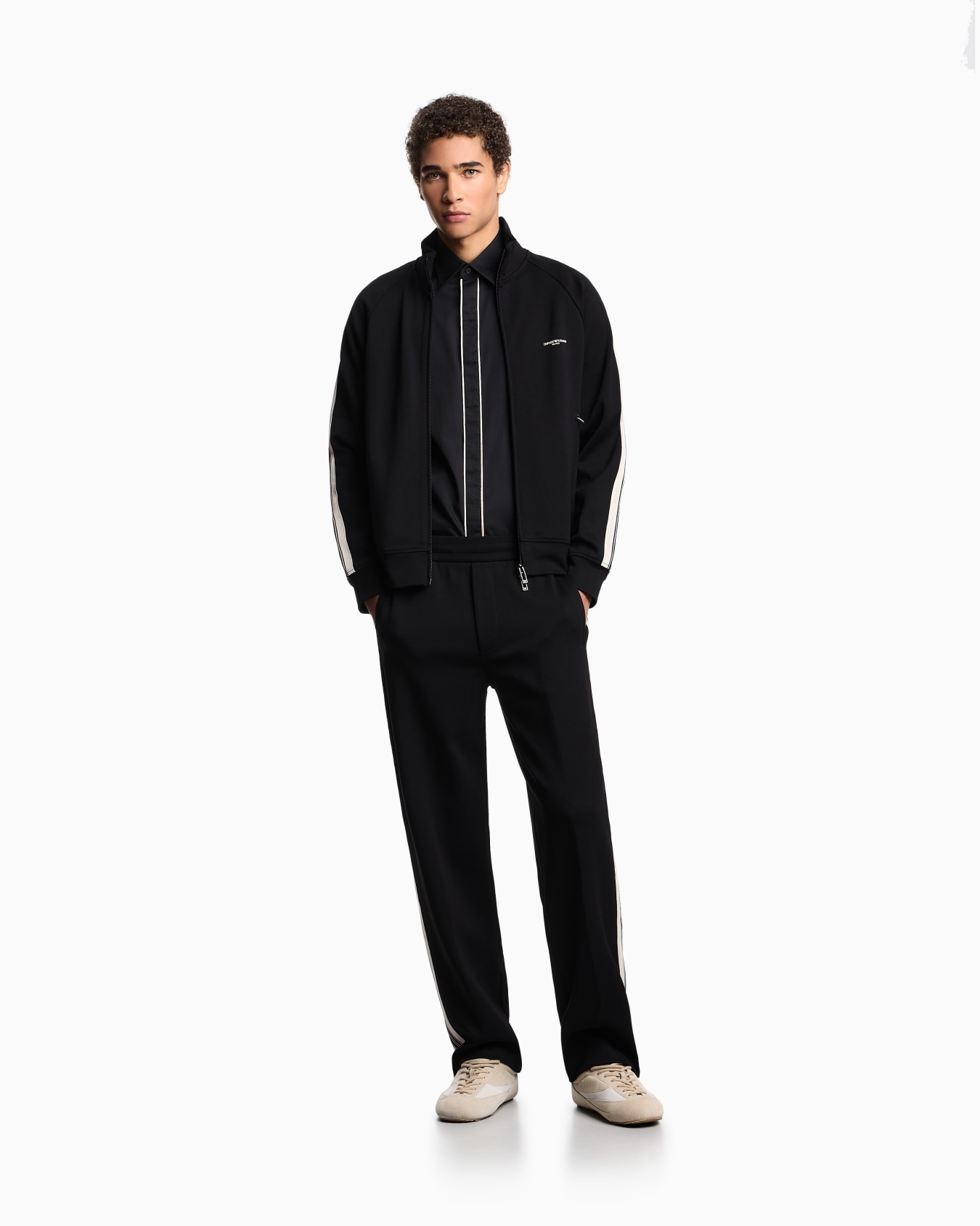 Pantalon en jersey à taille élastique avec bandes contrastées ASV Diapositive 2