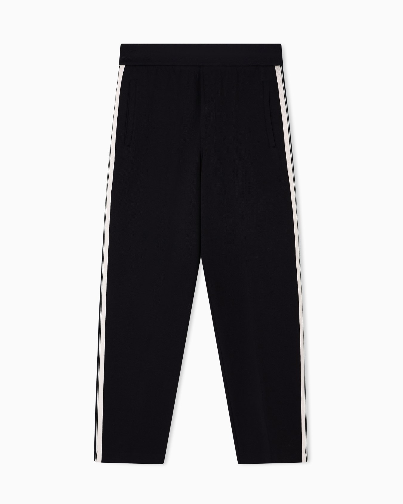 Pantalon en jersey à taille élastique avec bandes contrastées ASV Diapositive 0