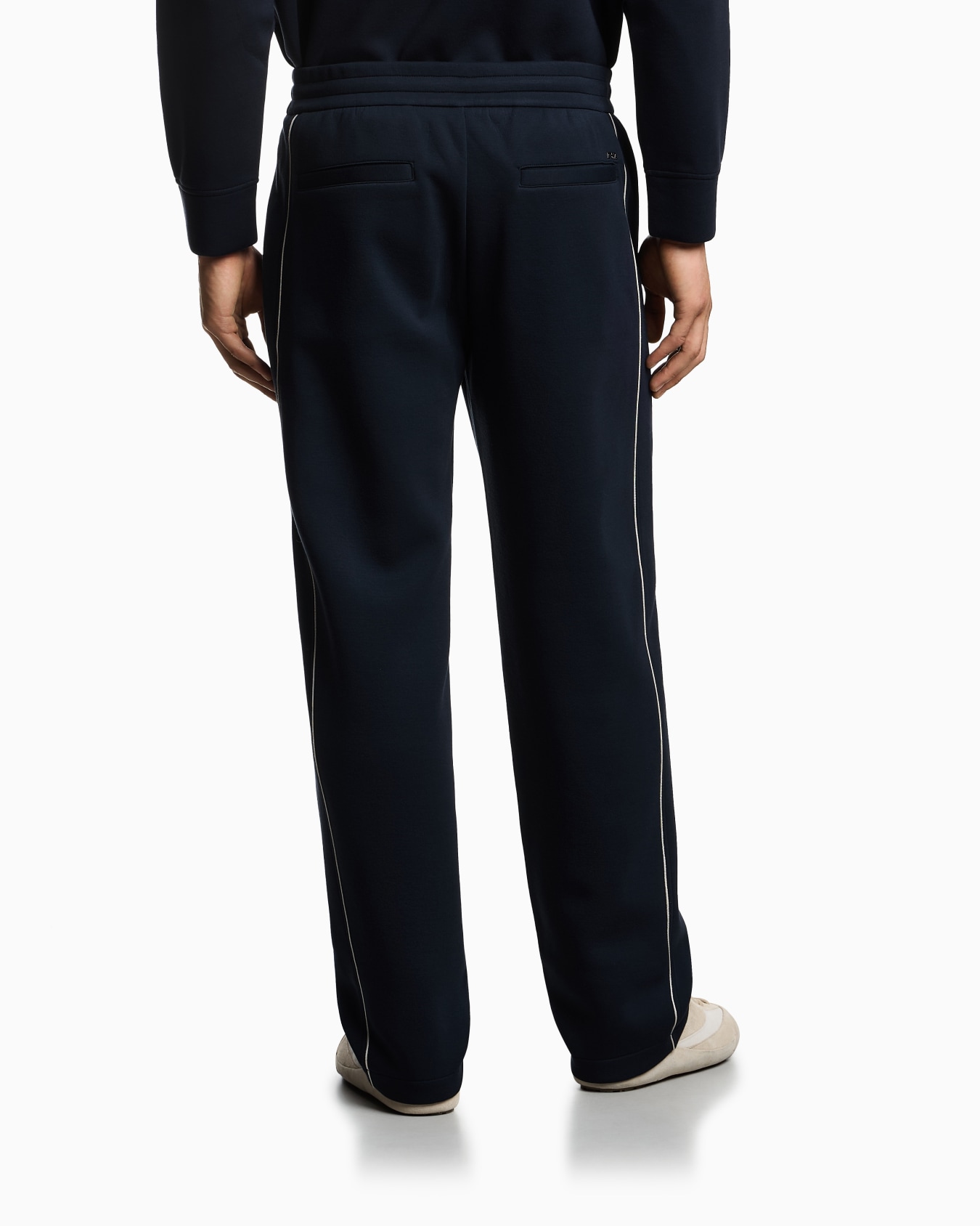 Double-jersey trousers with piping Slide 2