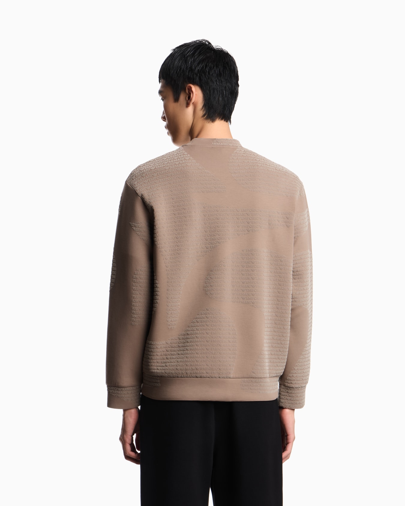 ASV Lyocell-blend jersey sweatshirt with all-over flocked logo Slide 2