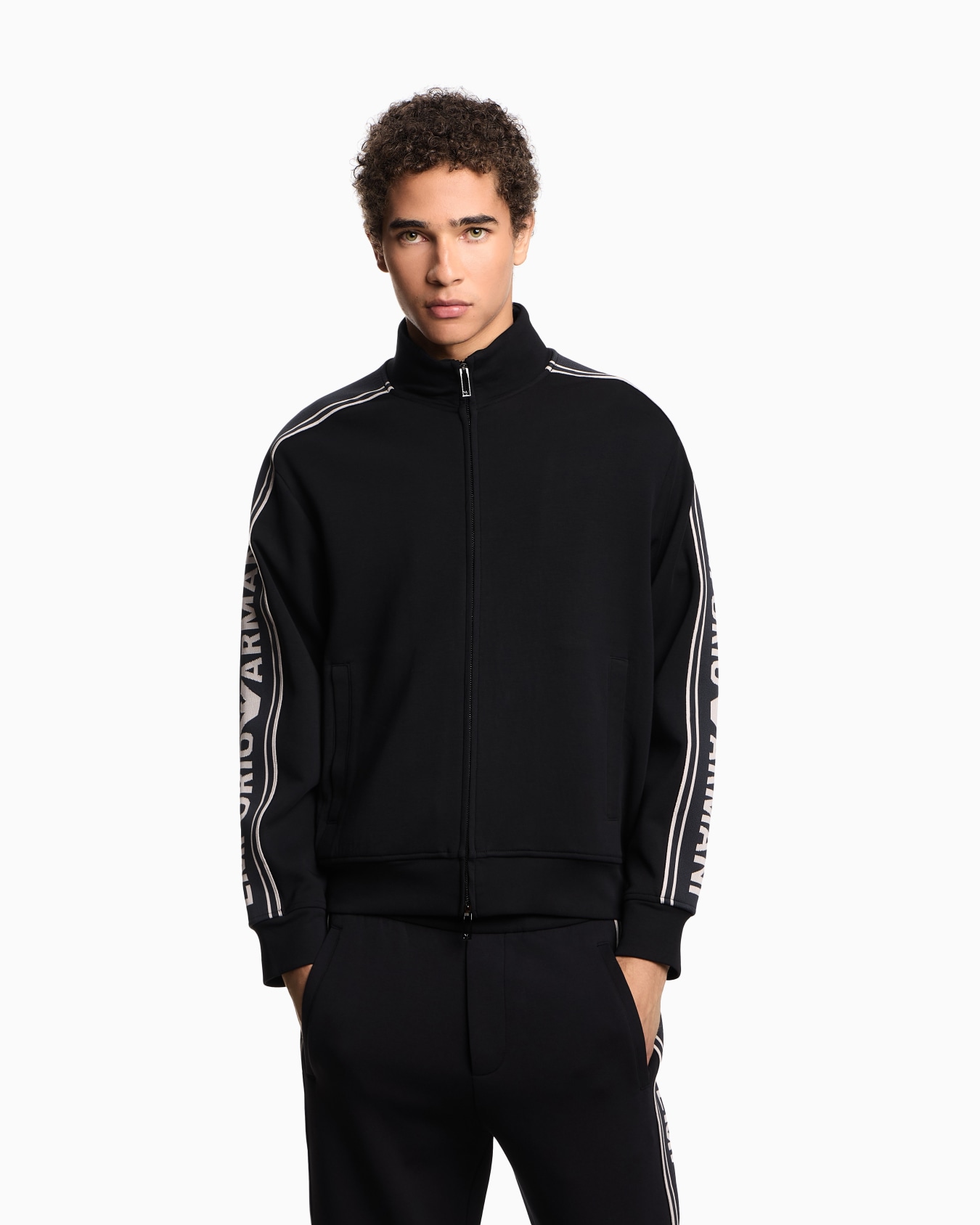 ASV double-jersey full-zip sweatshirt with logo stripe Slide 4
