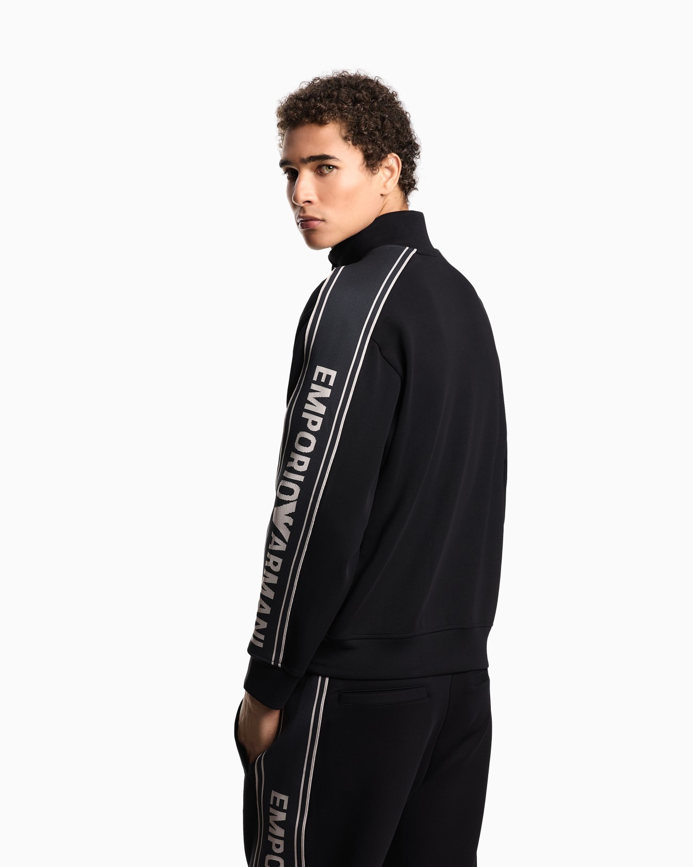 ASV double-jersey full-zip sweatshirt with logo stripe Slide 3