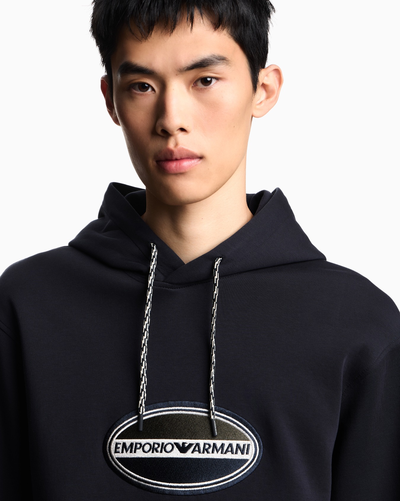 ASV double-jersey hooded sweatshirt with three-colour logo patch Slide 5