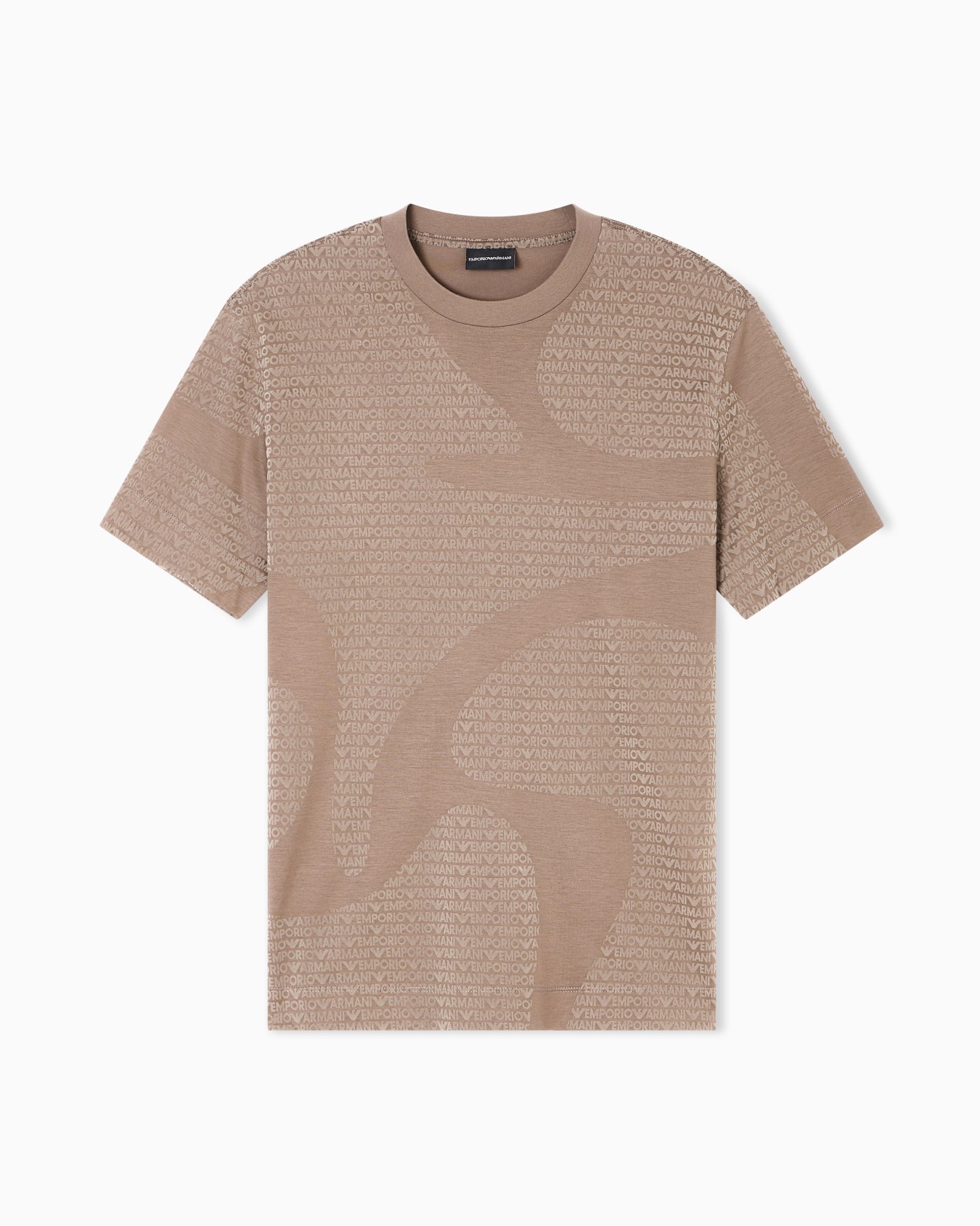 ASV Lyocell-blend jersey T-shirt with all-over flocked logo Slide 0