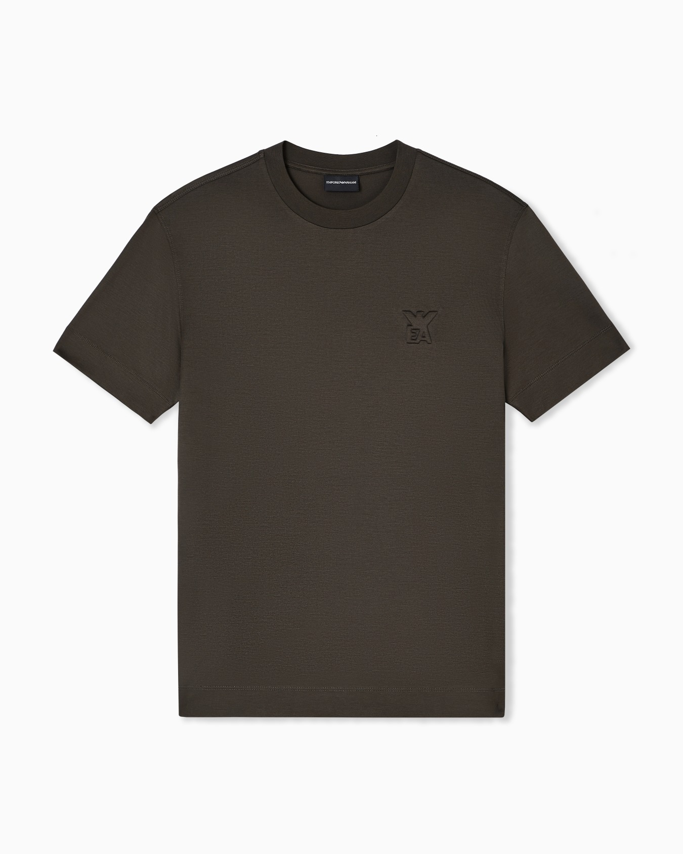 ASV Lyocell jersey blend T-shirt with domed logo Slide 0