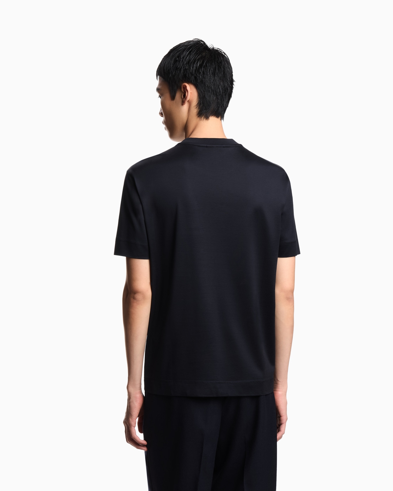 ASV Lyocell jersey blend T-shirt with domed logo Slide 2