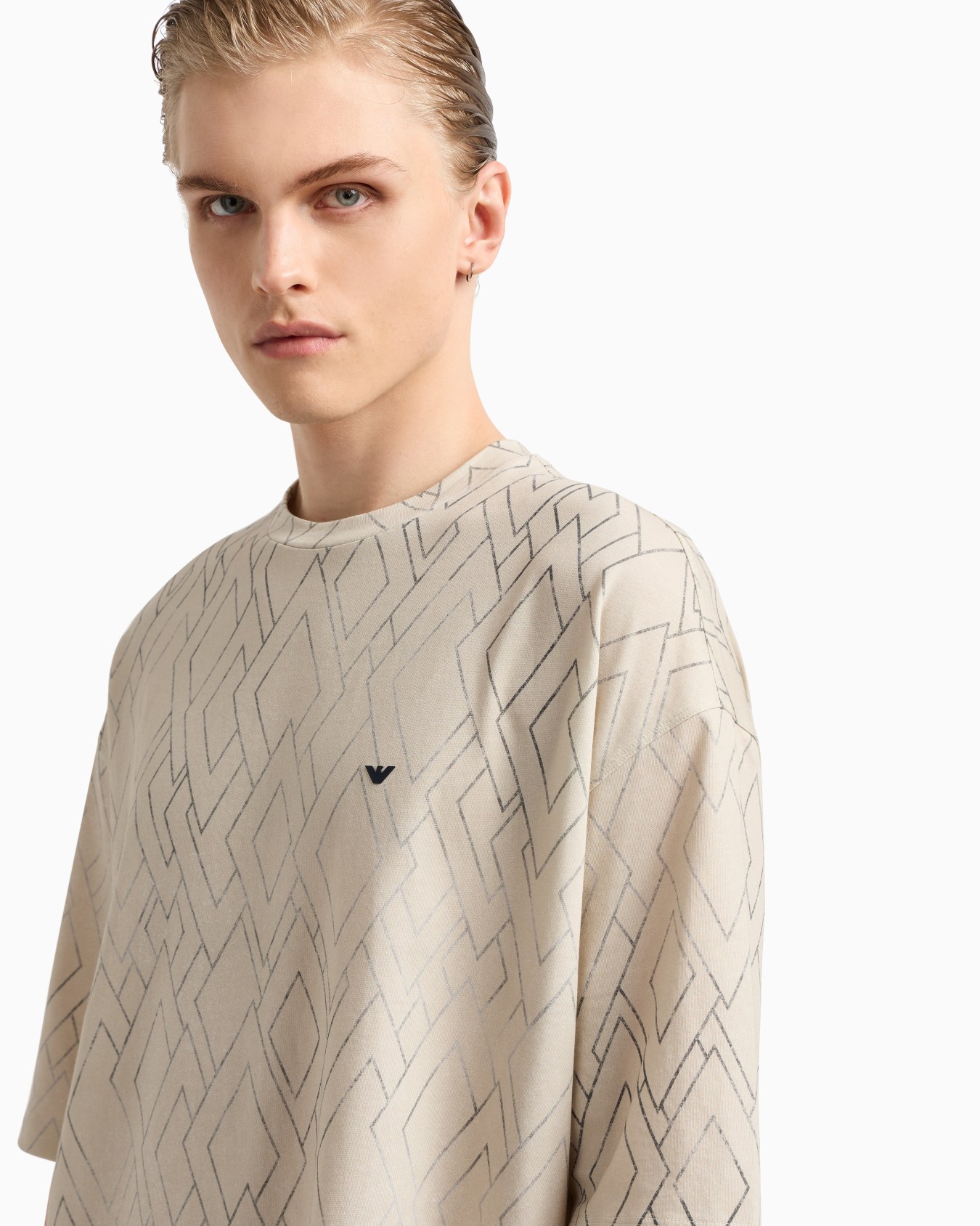 ASV jersey T-shirt with all-over diamond print Slide 4