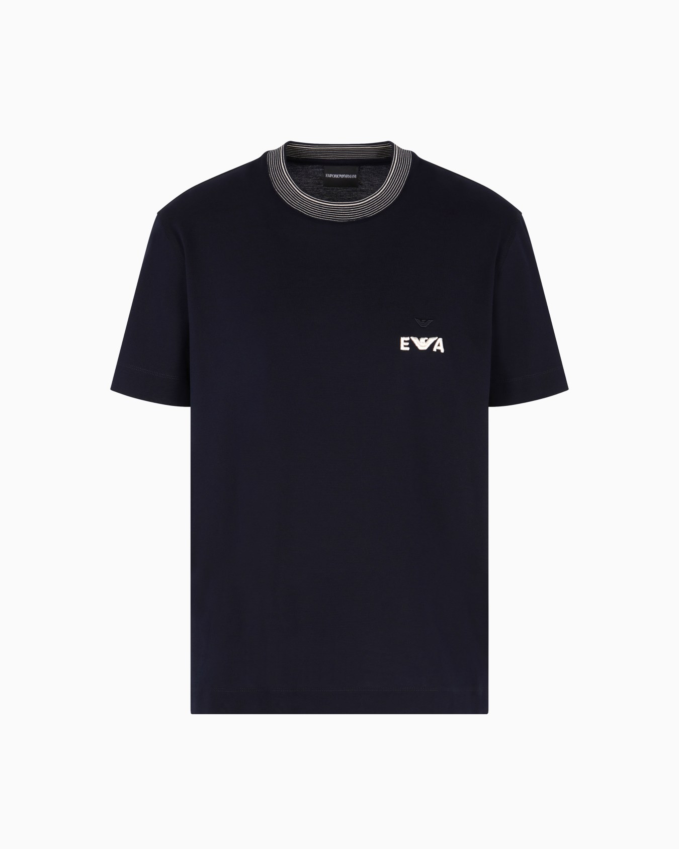 ASV piqué T-shirt with super-embossed EA embroidery Slide 0