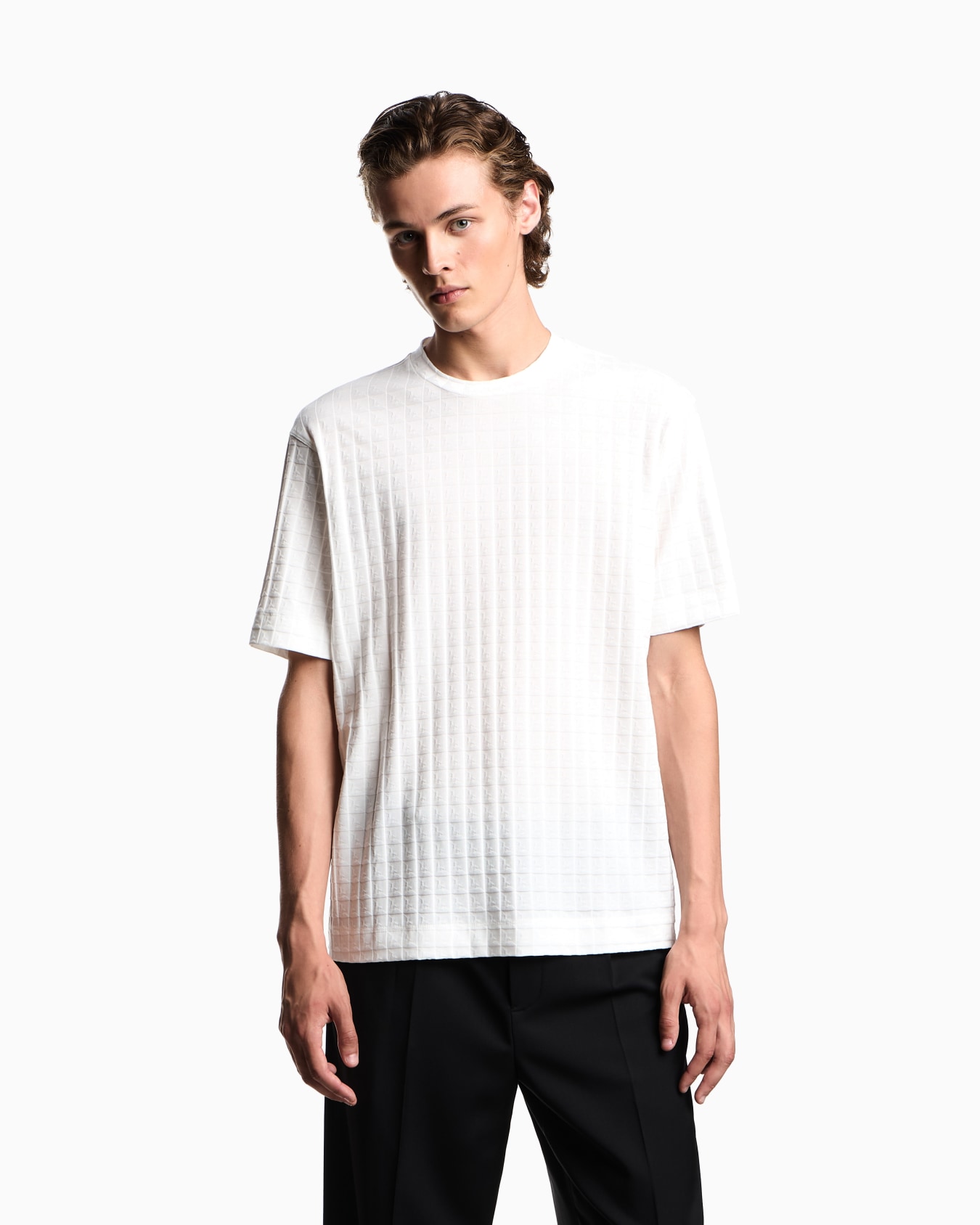 ASV Tシャツ ジャカードジャージー リピートイーグルモチーフ スライドする 4