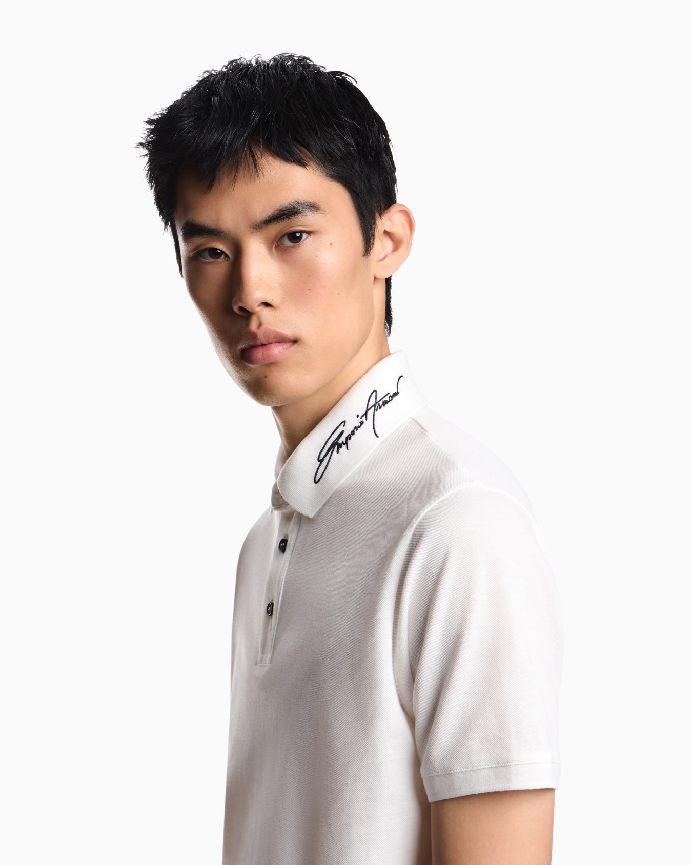 Poloshirt aus Pikee mit gesticktem Logo-Schriftzug am Kragen Folie 4