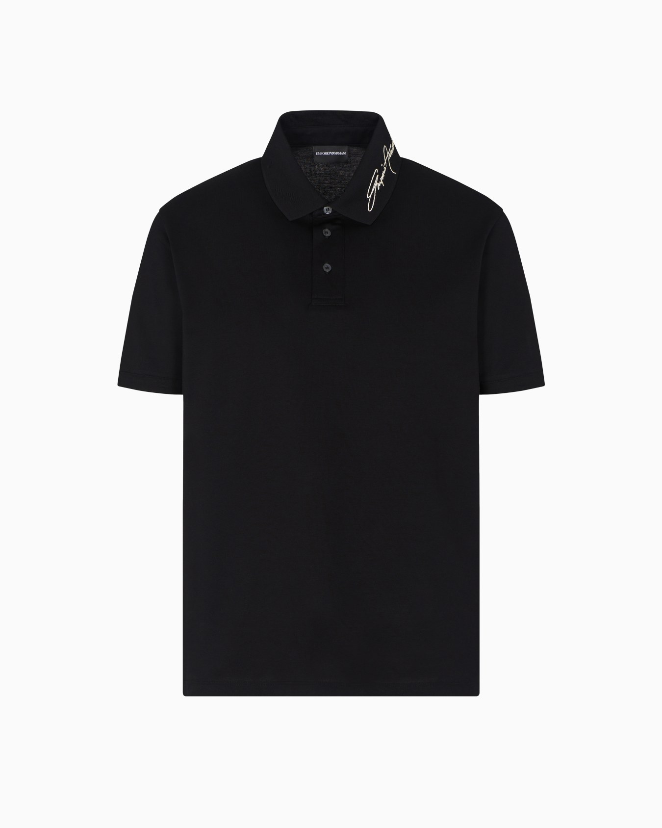 Piqué polo shirt with signature logo embroidery on the collar Slide 0