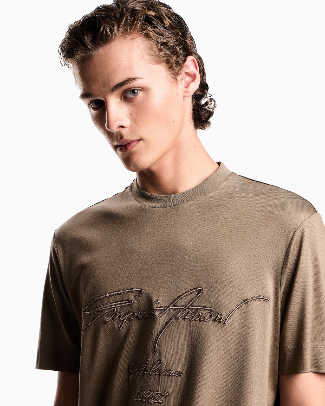 ASV Lyocell-blend jersey T-shirt with oversized embroidery Slide 4