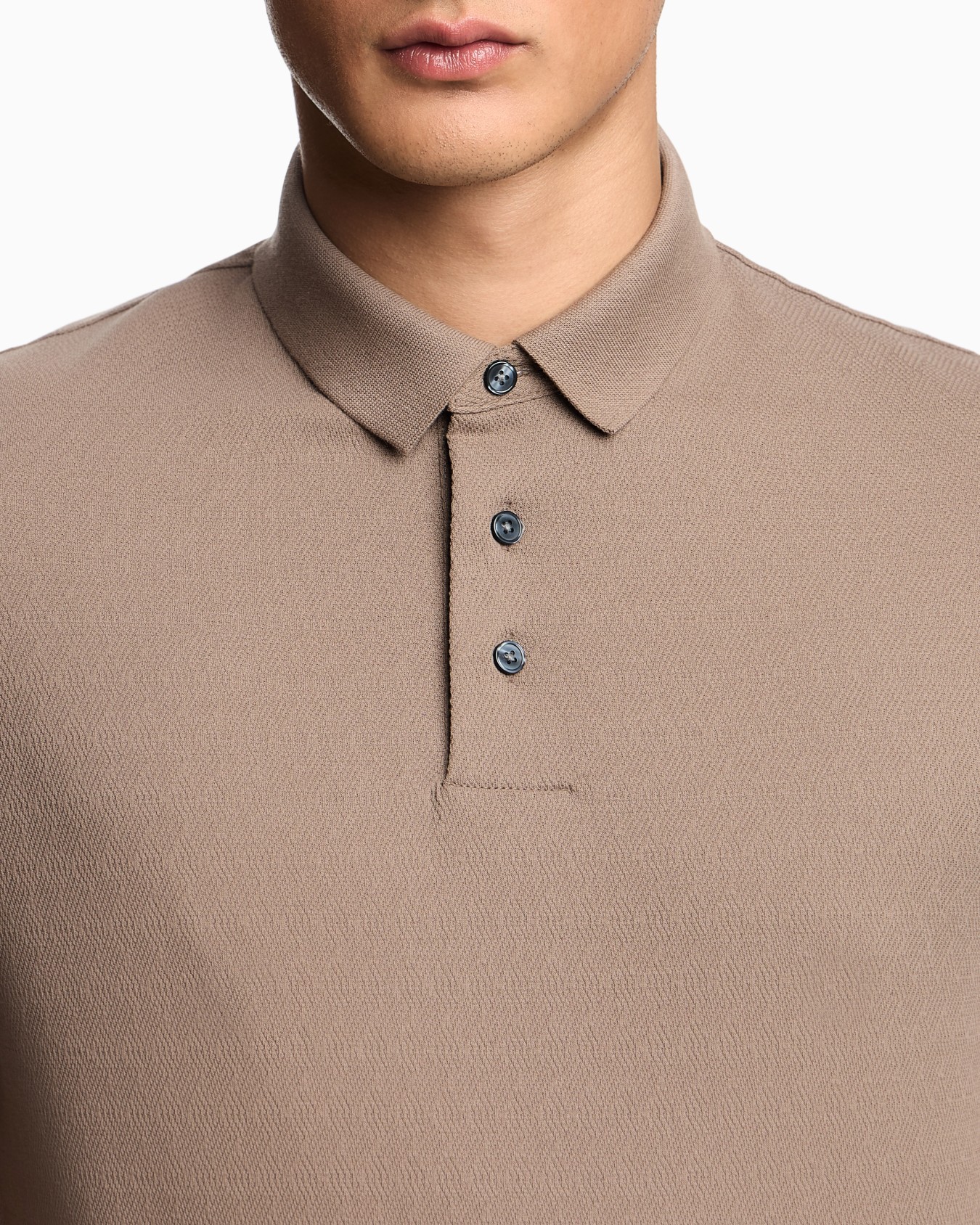 Jacquard jersey polo shirt Slide 4
