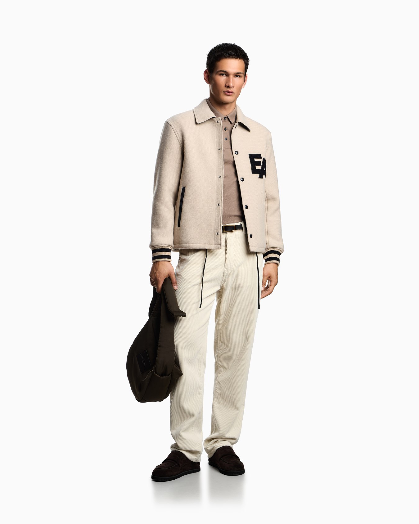 Jacquard jersey polo shirt Slide 1