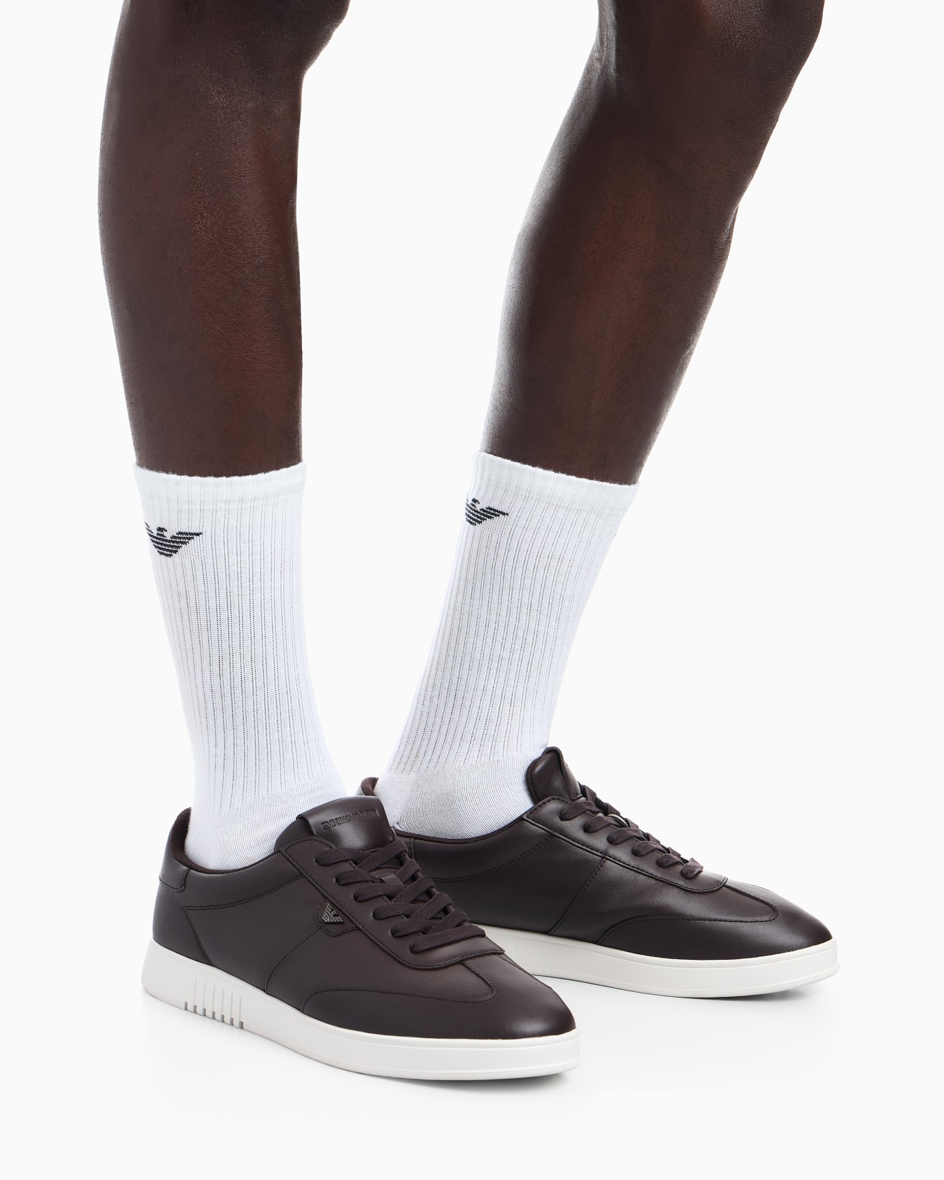 Leather sneakers with eagle plate Slide 6