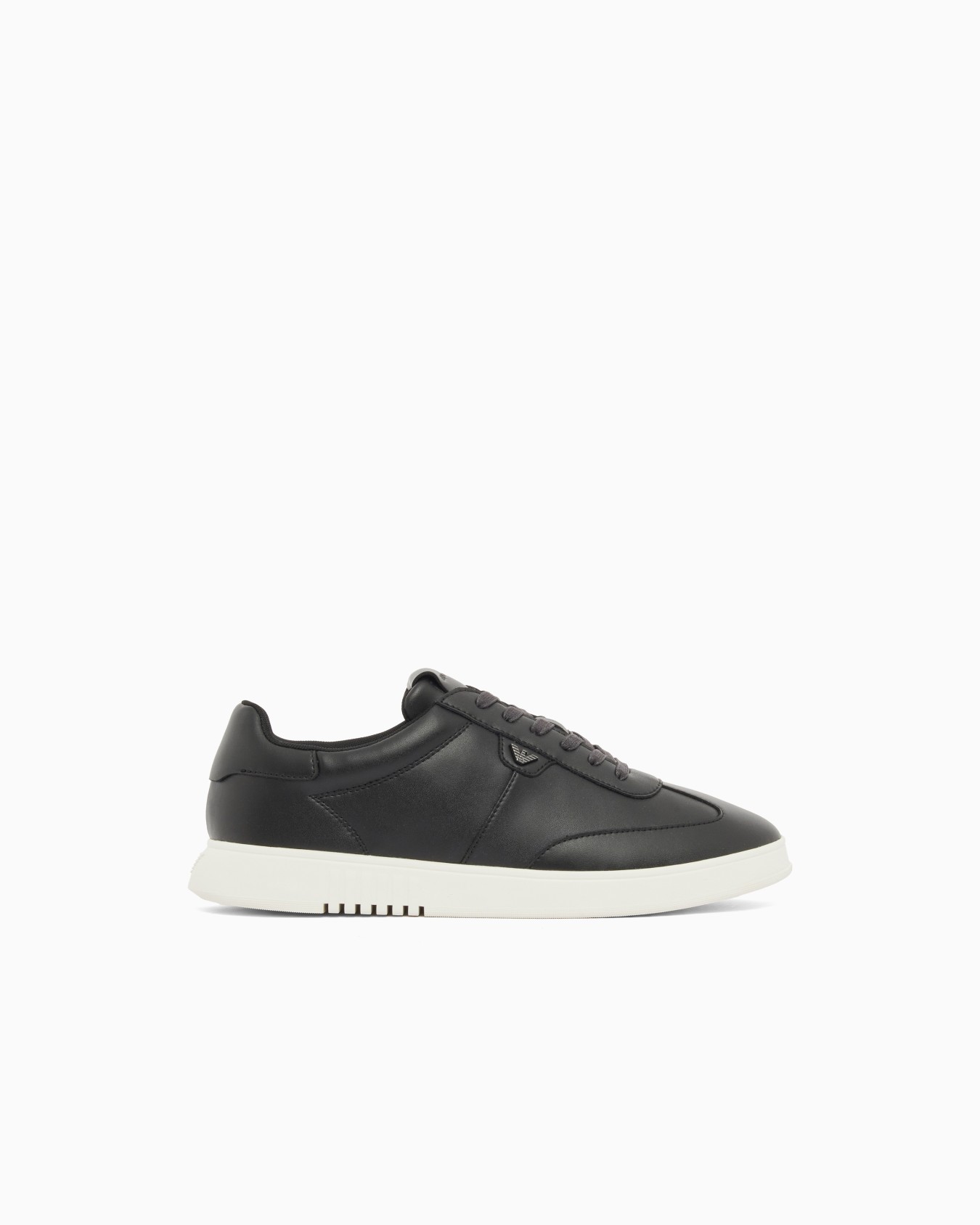 Leather sneakers with eagle plate Slide 0