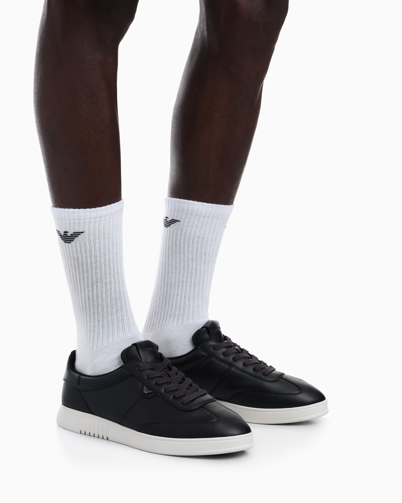 Leather sneakers with eagle plate Slide 6