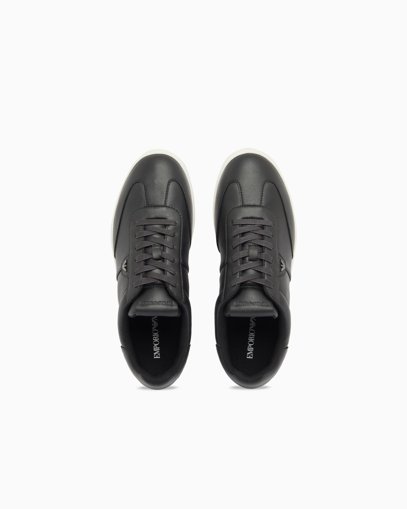 Leather sneakers with eagle plate Slide 2