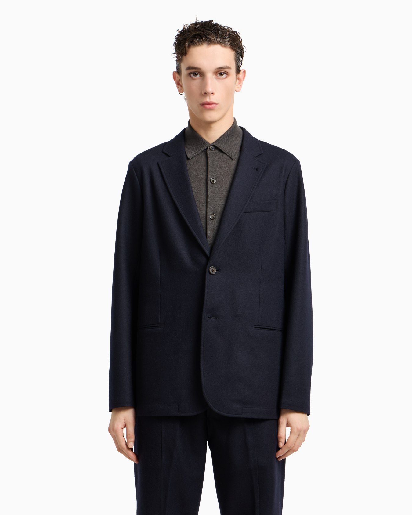 Blazer droit en flanelle de laine vierge Travel Essential Diapositive 4