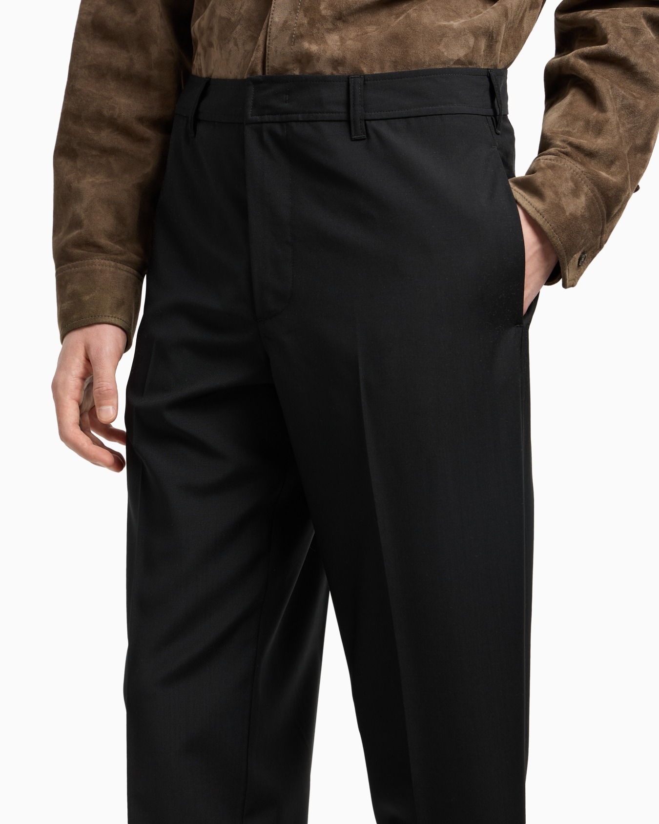 Wool poplin chinos Slide 5