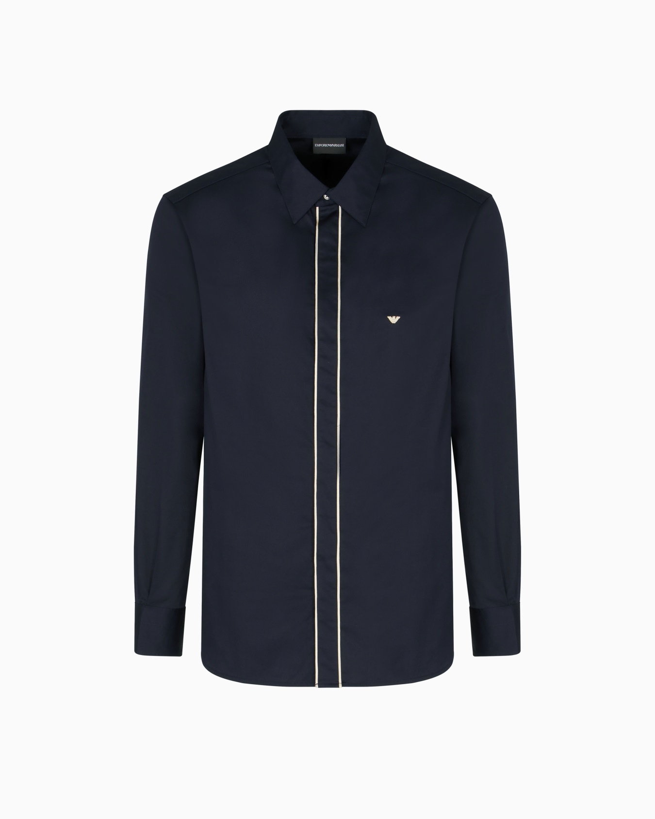 Pima cotton shirt with piping Slide 0
