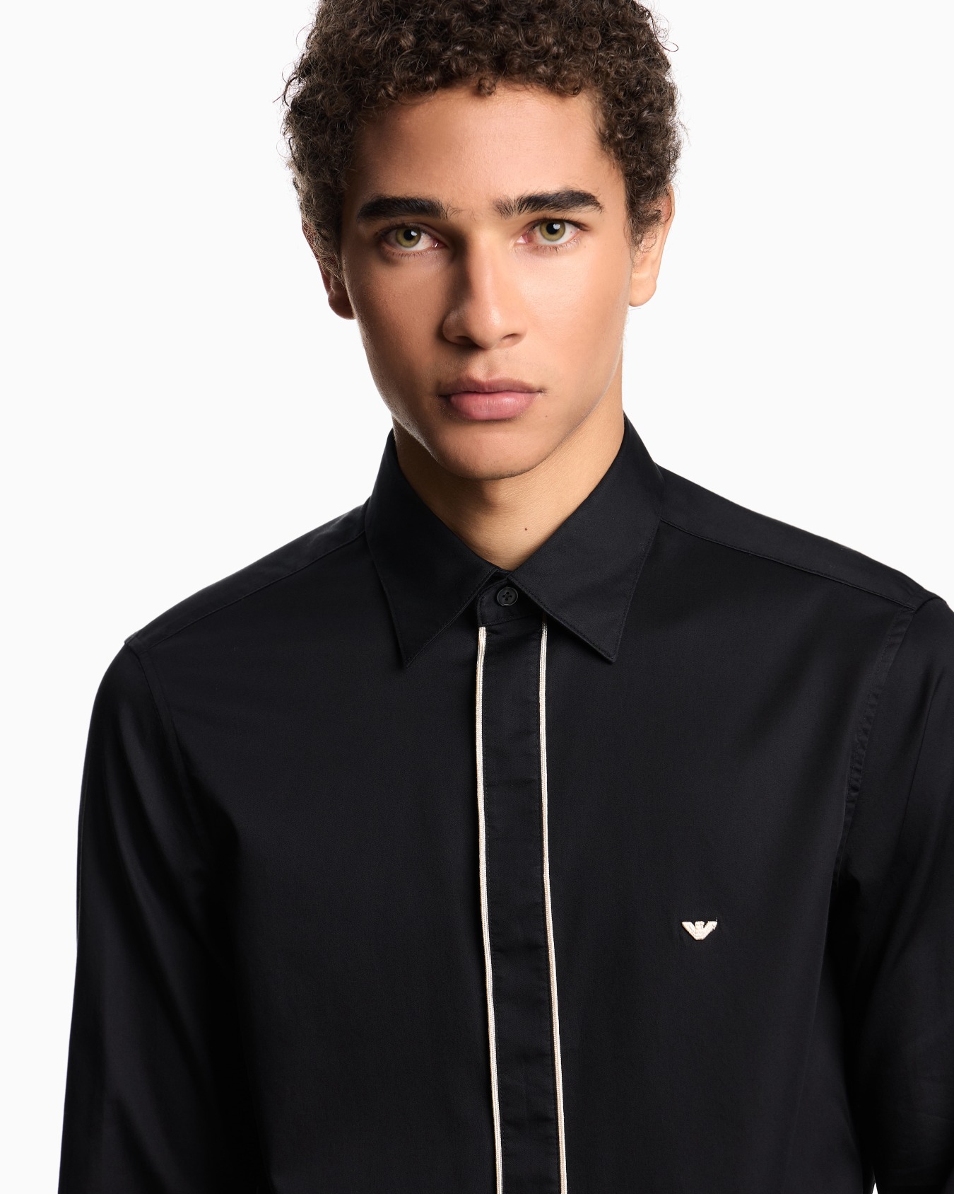 Pima cotton shirt with piping Slide 5