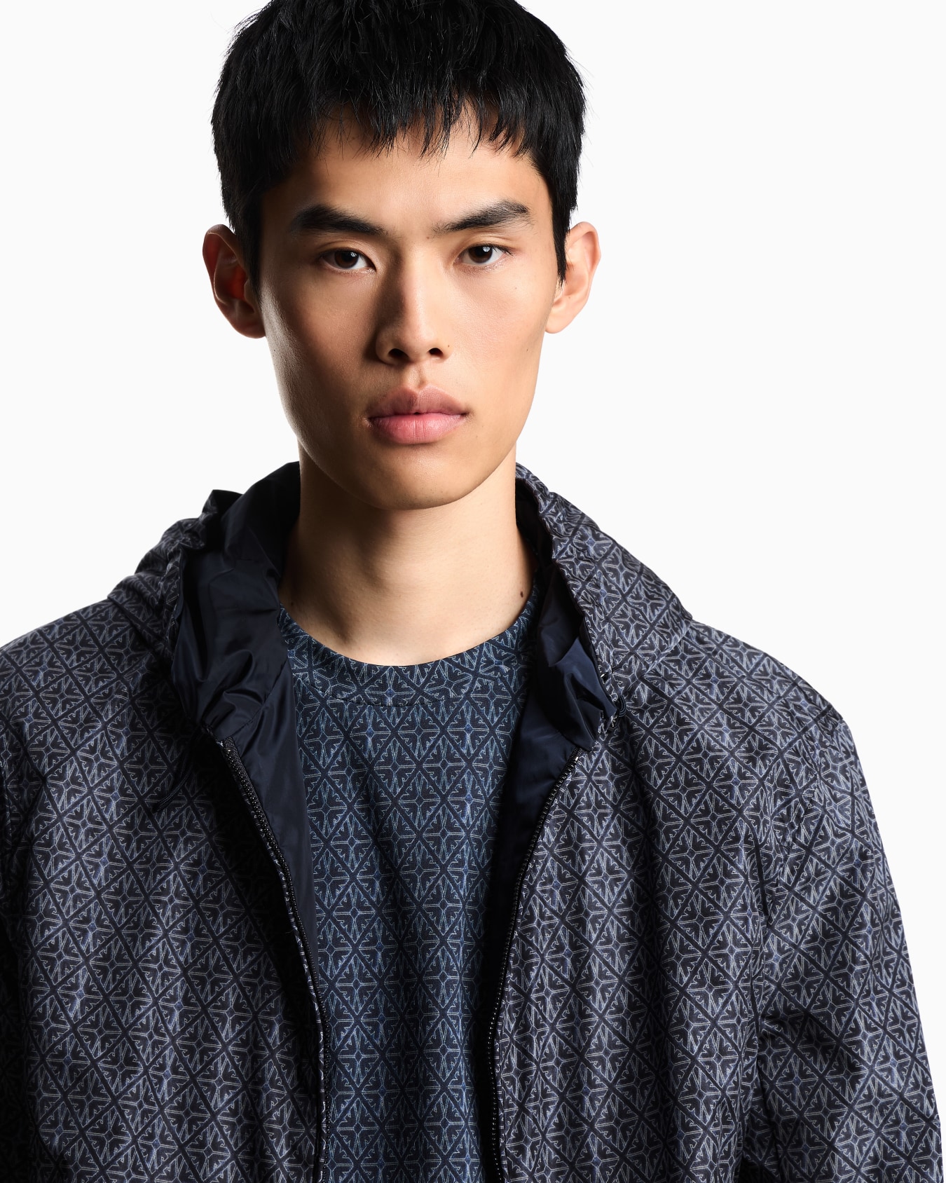 Blouson reversibile in nylon stampa effetto maioliche Slide 7
