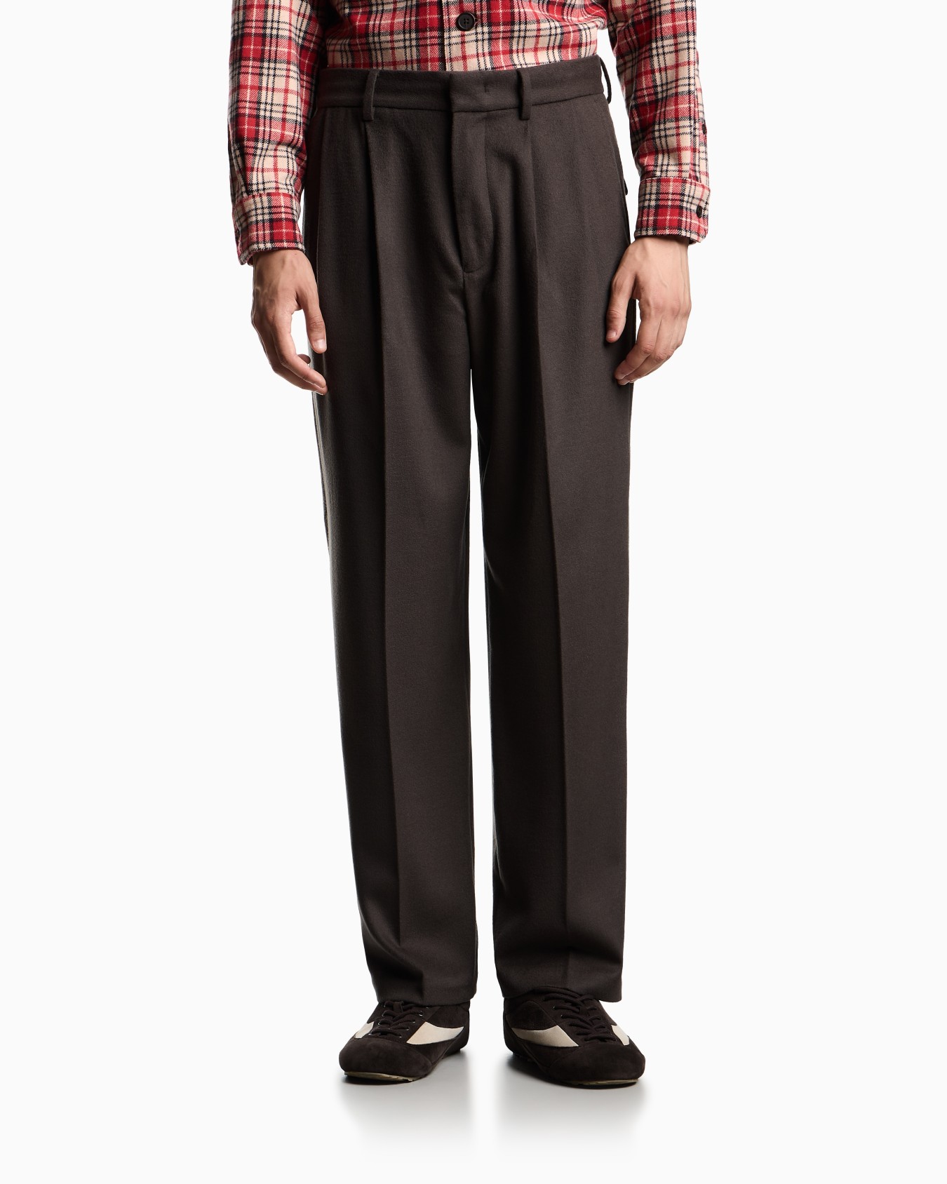 Virgin wool trousers with pleats  Slide 3