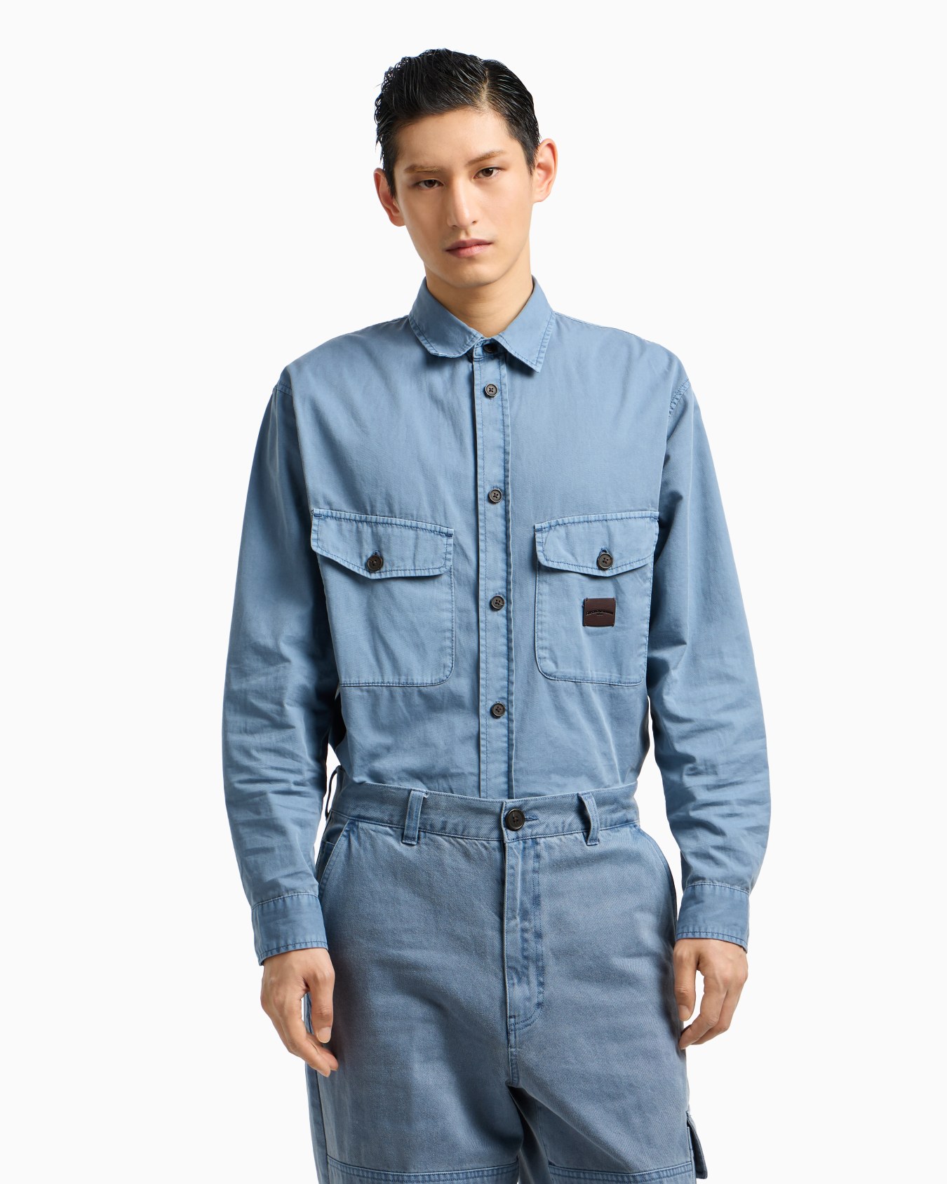 Comfort Fit-Hemd mit Taschen, gefertigt aus gewaschenem Twill Folie 4